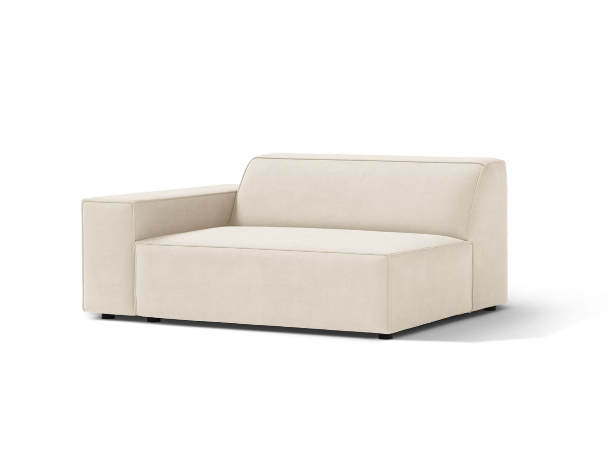 1-Sitzer Modul links Jodie in Light Beige-Bluvel präsentiert im Onlineshop von KAQTU Design AG. Modulares Sofa ist von Micadoni