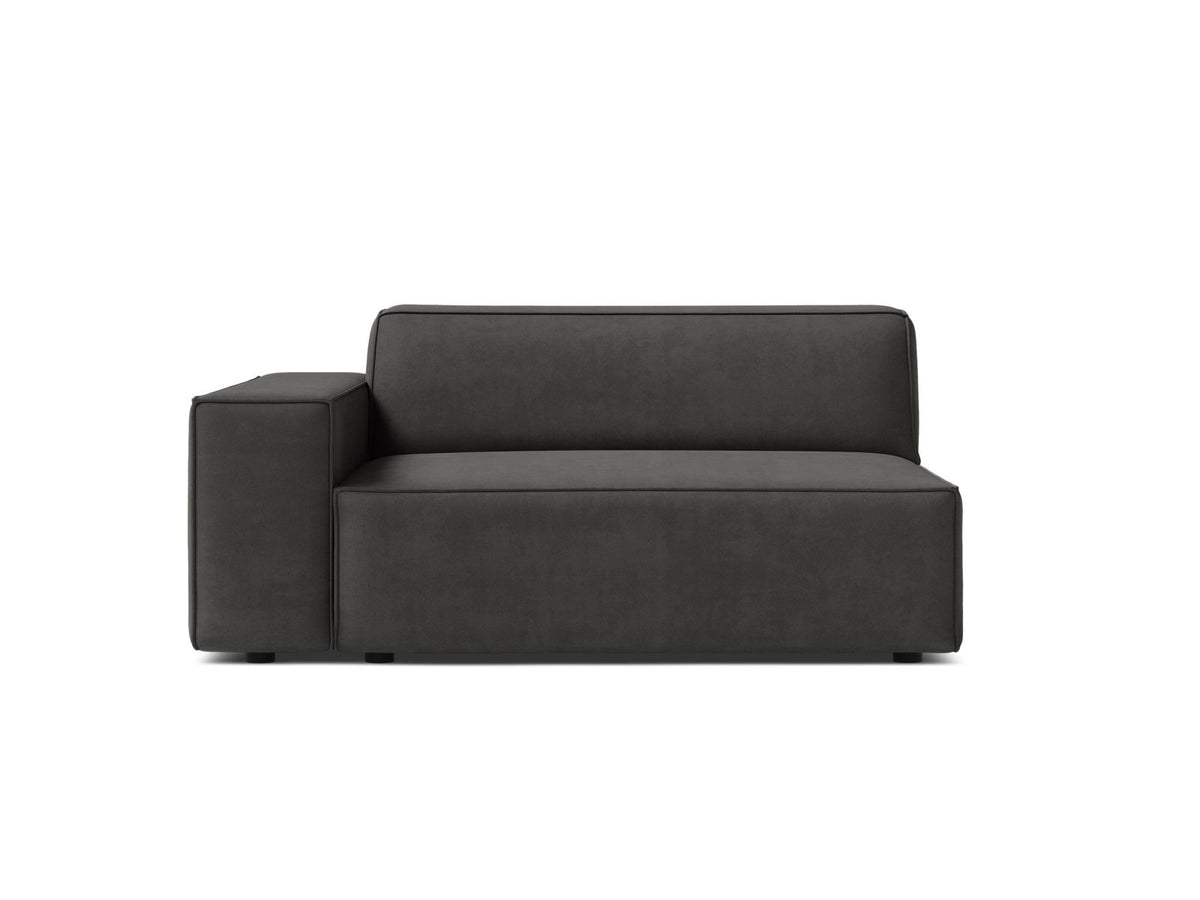 1-Sitzer Modul links Jodie in Grey-Bluvel präsentiert im Onlineshop von KAQTU Design AG. Modulares Sofa ist von Micadoni
