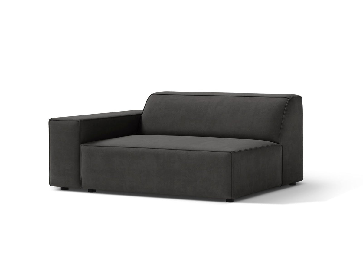 1-Sitzer Modul links Jodie in Grey-Bluvel präsentiert im Onlineshop von KAQTU Design AG. Modulares Sofa ist von Micadoni