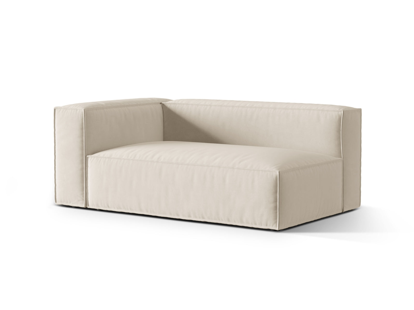 Nuria Velour links Modular Sofa 3 Sitzer in Beige präsentiert im Onlineshop von KAQTU Design AG. Modulares Sofa ist von Micadoni