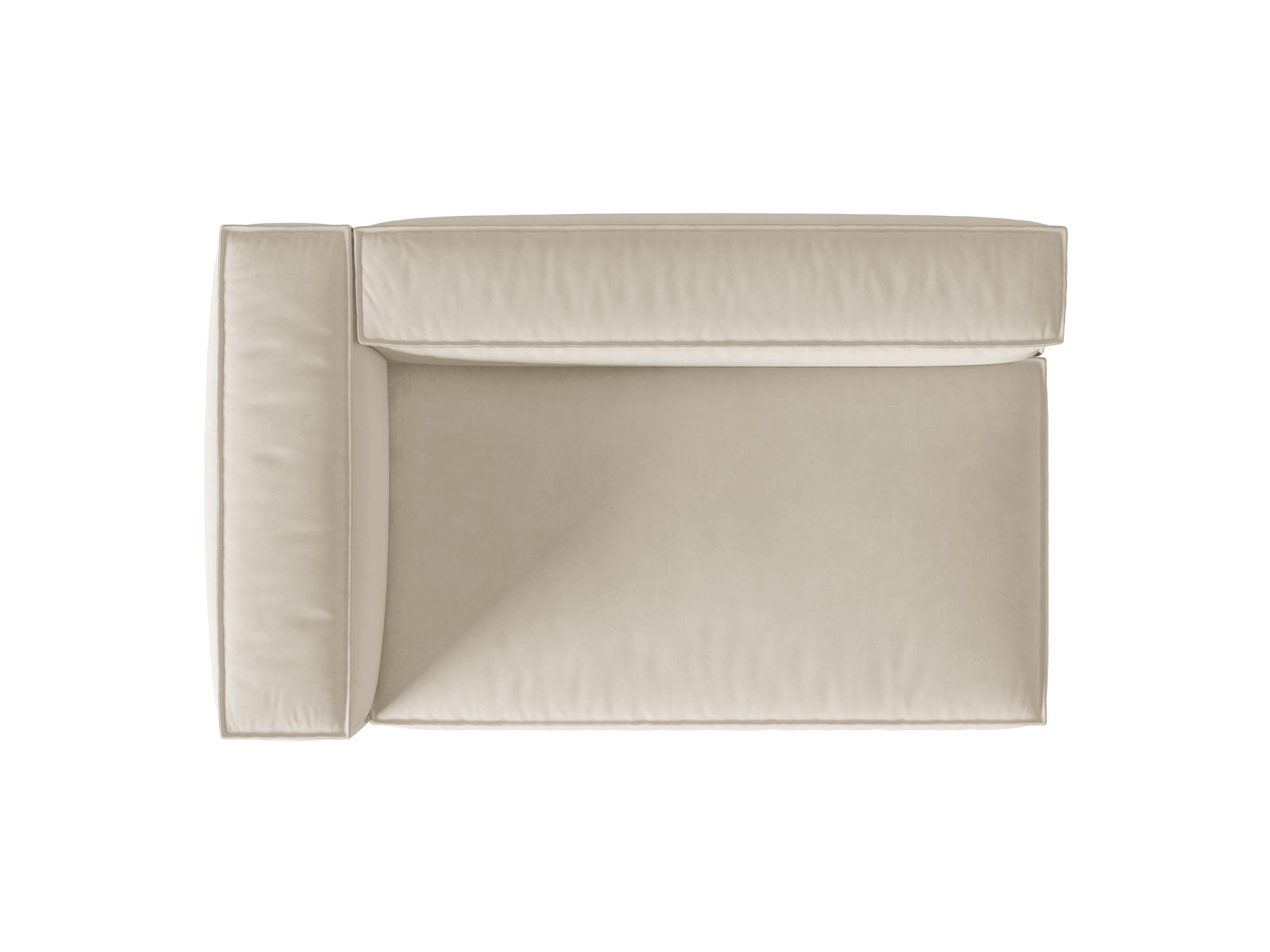 Nuria Velour links Modular Sofa 3 Sitzer in Beige präsentiert im Onlineshop von KAQTU Design AG. Modulares Sofa ist von Micadoni