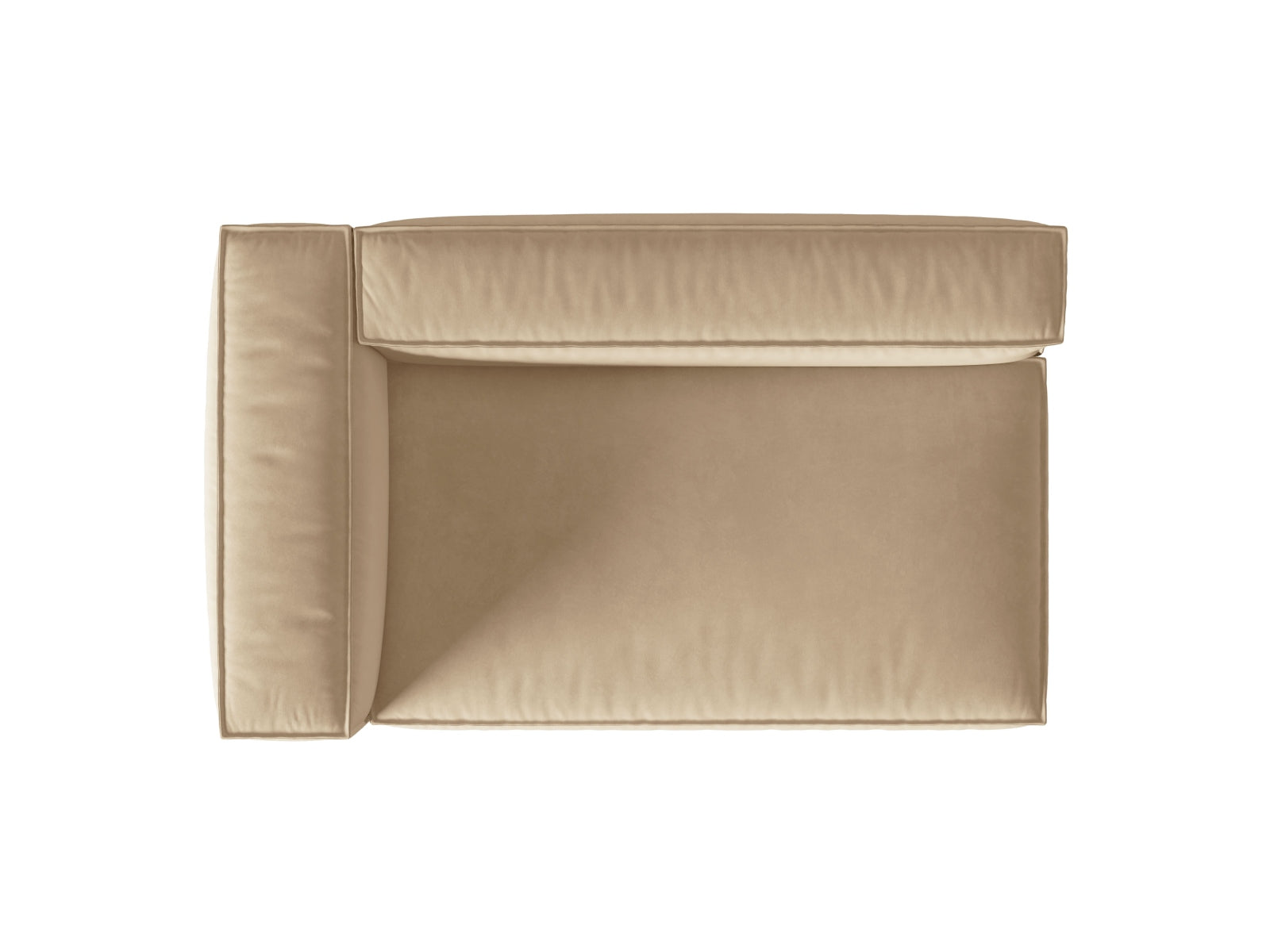 Nuria Velour links Modular Sofa 3 Sitzer in Nude präsentiert im Onlineshop von KAQTU Design AG. Modulares Sofa ist von Micadoni