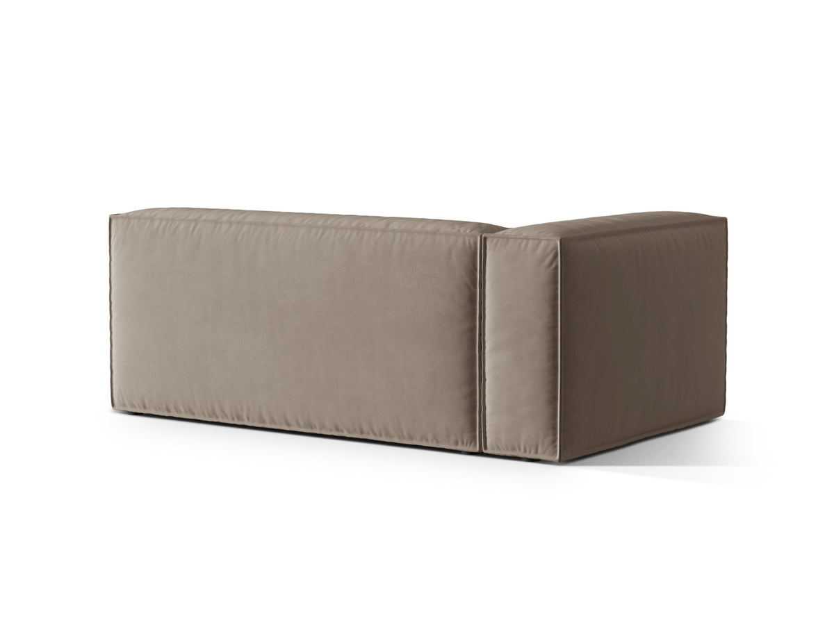 Nuria Velour links Modular Sofa 3 Sitzer in Warm grey-Paris präsentiert im Onlineshop von KAQTU Design AG. Modulares Sofa ist von Micadoni
