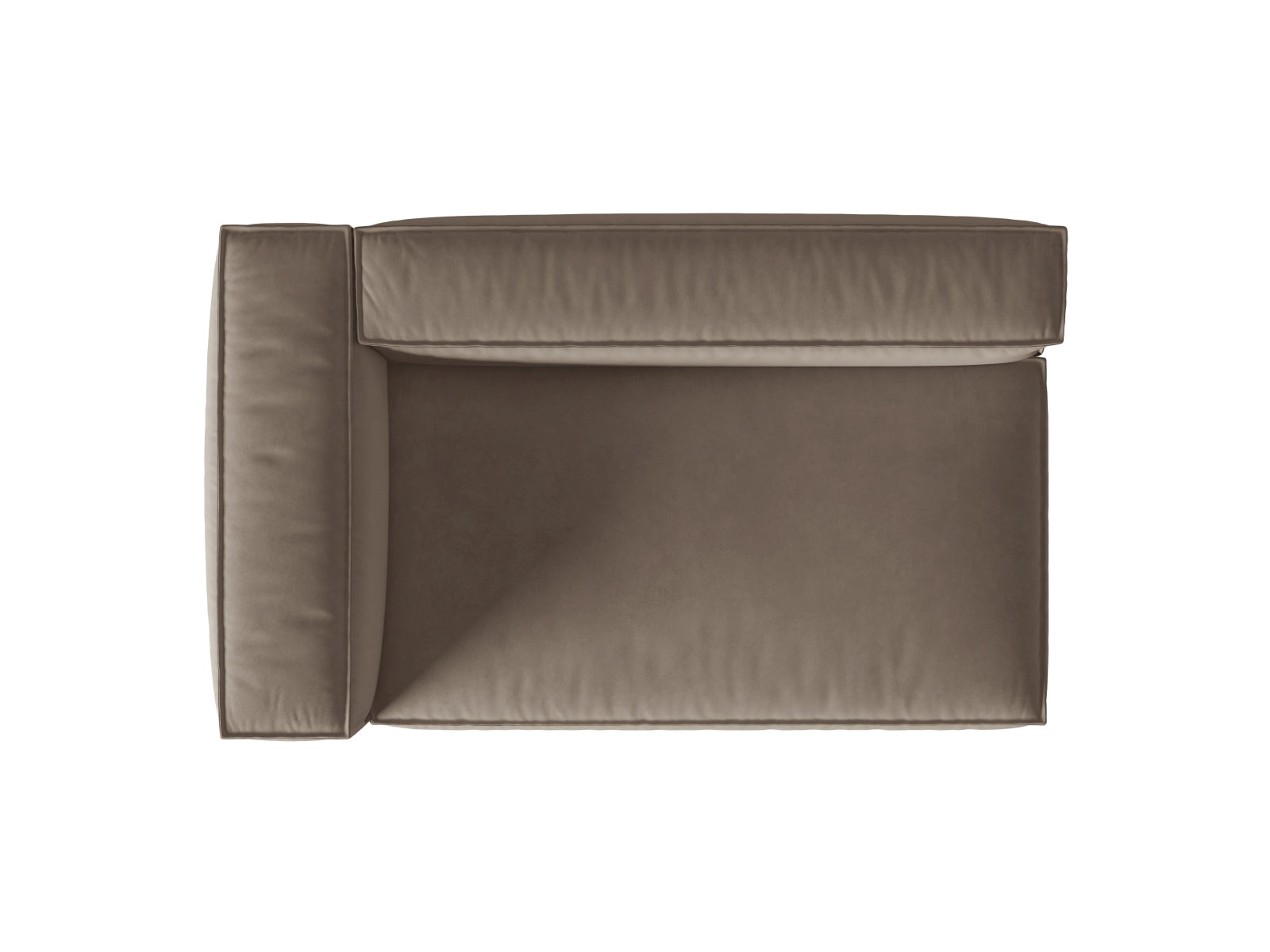 Nuria Velour links Modular Sofa 3 Sitzer in Warm grey präsentiert im Onlineshop von KAQTU Design AG. Modulares Sofa ist von Micadoni
