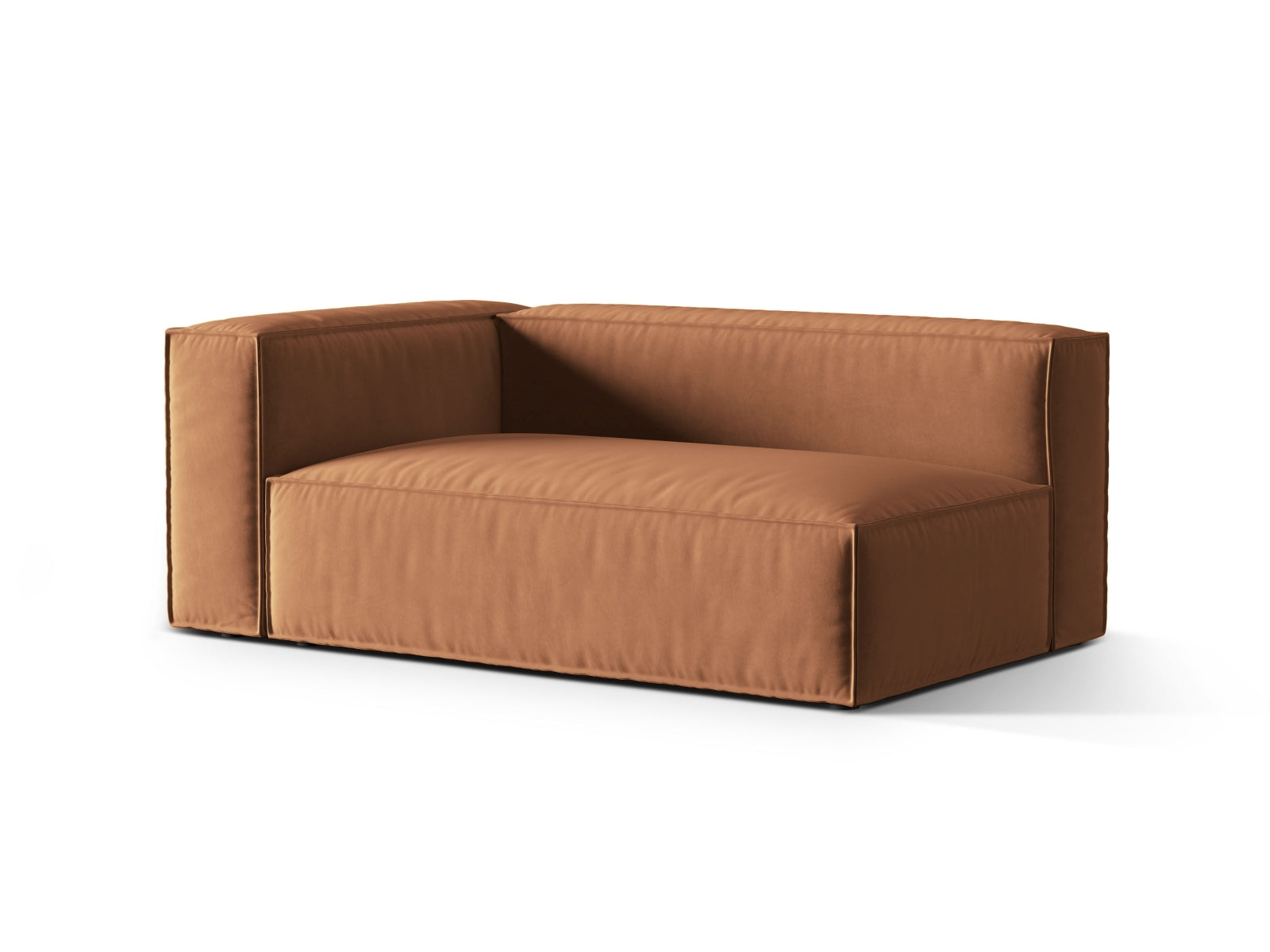 Nuria Velour links Modular Sofa 3 Sitzer in Honey präsentiert im Onlineshop von KAQTU Design AG. Modulares Sofa ist von Micadoni