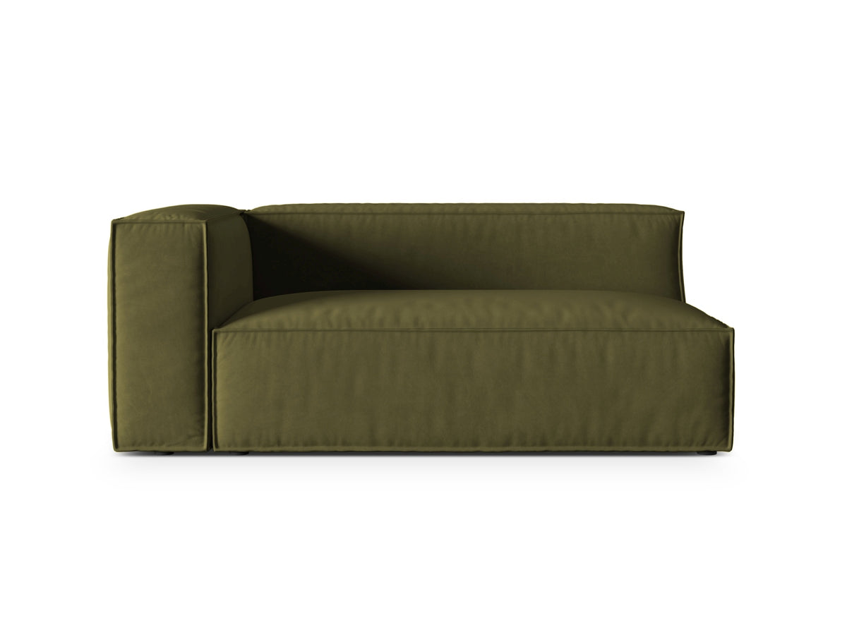 Nuria Velour links Modular Sofa 3 Sitzer in Moss Green Melange-Paris präsentiert im Onlineshop von KAQTU Design AG. Modulares Sofa ist von Micadoni