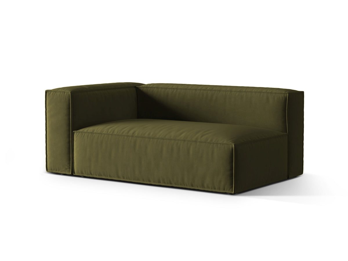 Nuria Velour links Modular Sofa 3 Sitzer in Moss Green Melange-Paris präsentiert im Onlineshop von KAQTU Design AG. Modulares Sofa ist von Micadoni
