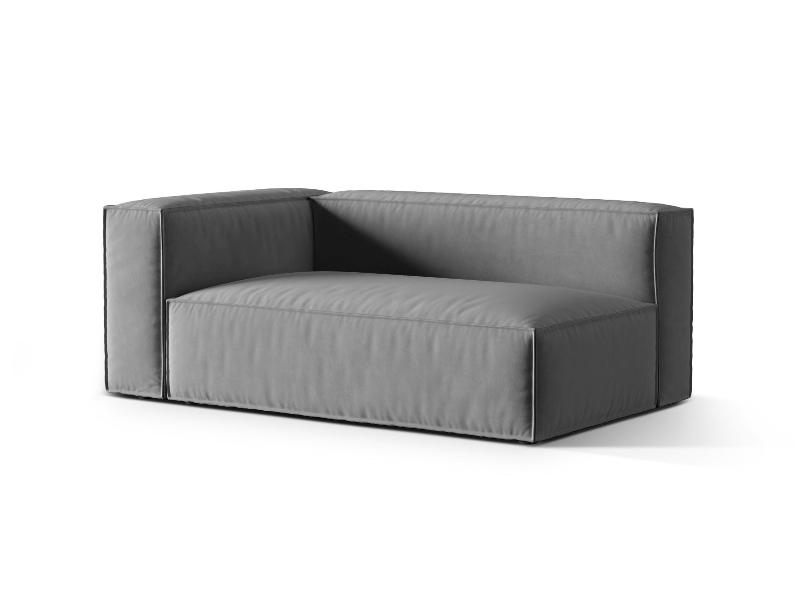 Nuria Velour links Modular Sofa 3 Sitzer in Grey präsentiert im Onlineshop von KAQTU Design AG. Modulares Sofa ist von Micadoni