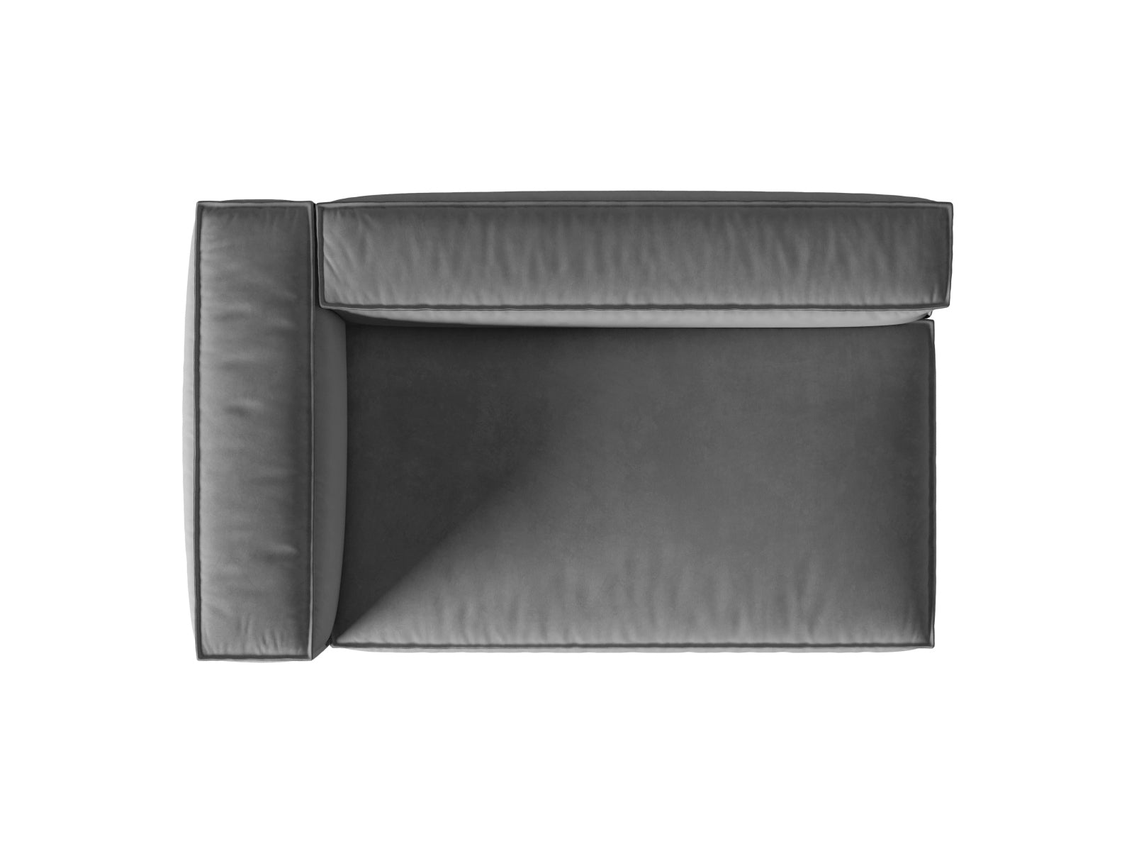 Nuria Velour links Modular Sofa 3 Sitzer in Grey präsentiert im Onlineshop von KAQTU Design AG. Modulares Sofa ist von Micadoni