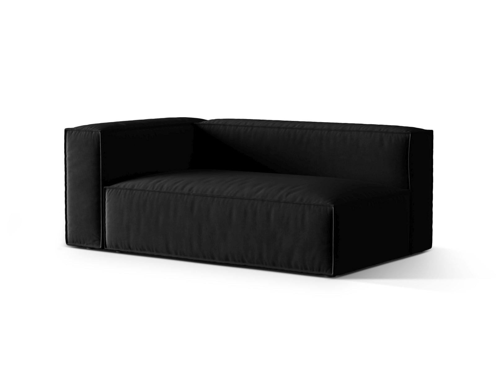 Nuria Velour links Modular Sofa 3 Sitzer in Black präsentiert im Onlineshop von KAQTU Design AG. Modulares Sofa ist von Micadoni