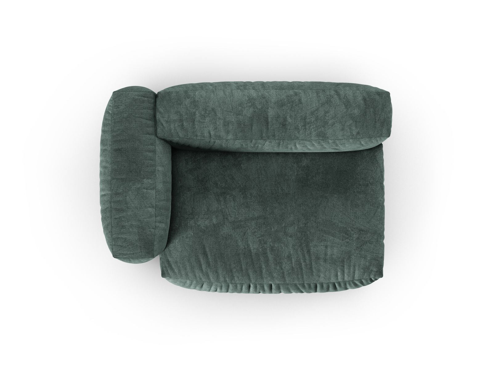 Modulares Doppelsitz-Sofa links Martina in edlem Petrol-Vogue, perfekt für moderne Wohnkonzepte. Bequem und stilvoll von Micadoni.