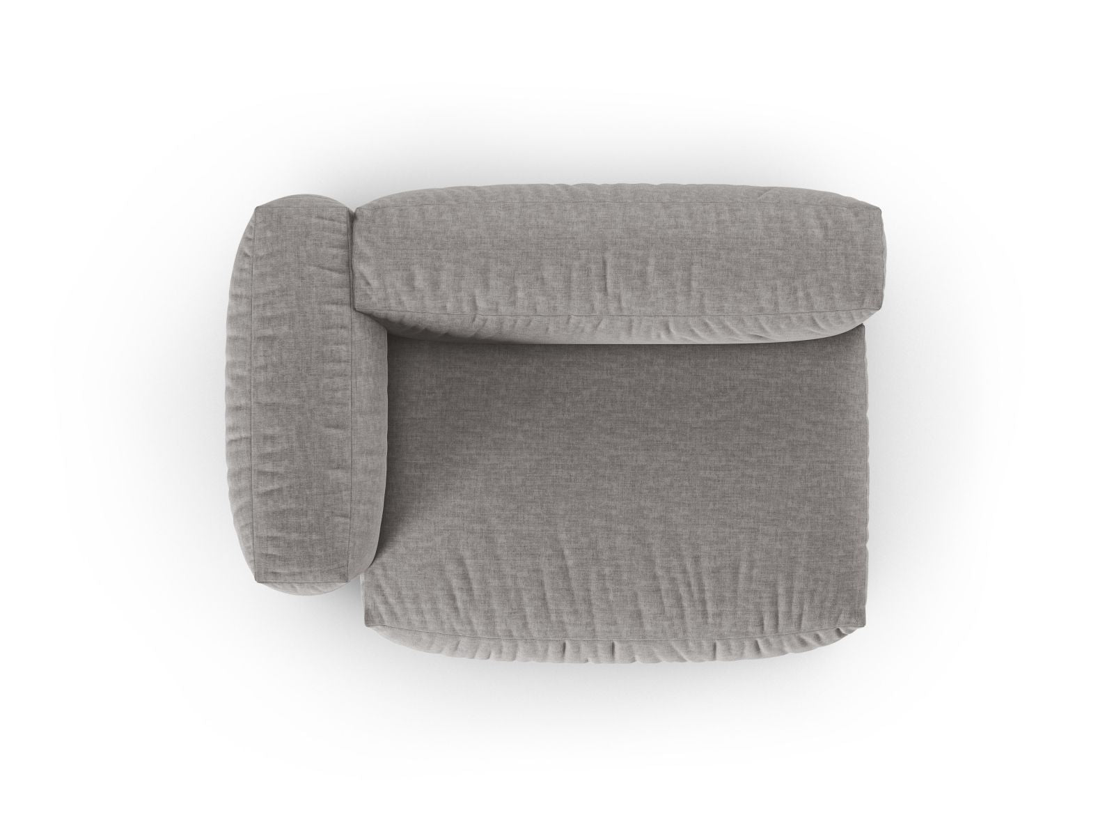 Stilvolles XL Doppelsitz-Sofa links Martina in sanftem Grau, perfekt für zeitgemäße Einrichtung. Modular und vielseitig einsetzbar.
