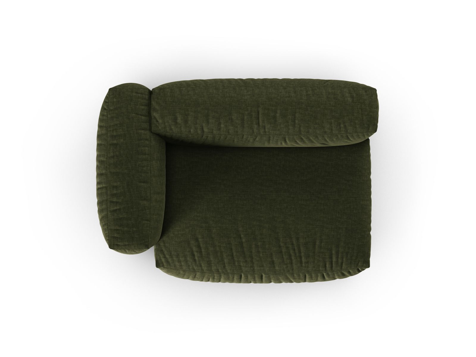 Stilvolles XL Doppelsitz-Sofa links Martina in Green-Boston, perfekt für moderne Wohnräume. Flexibles modulares Sofa von Micadoni.