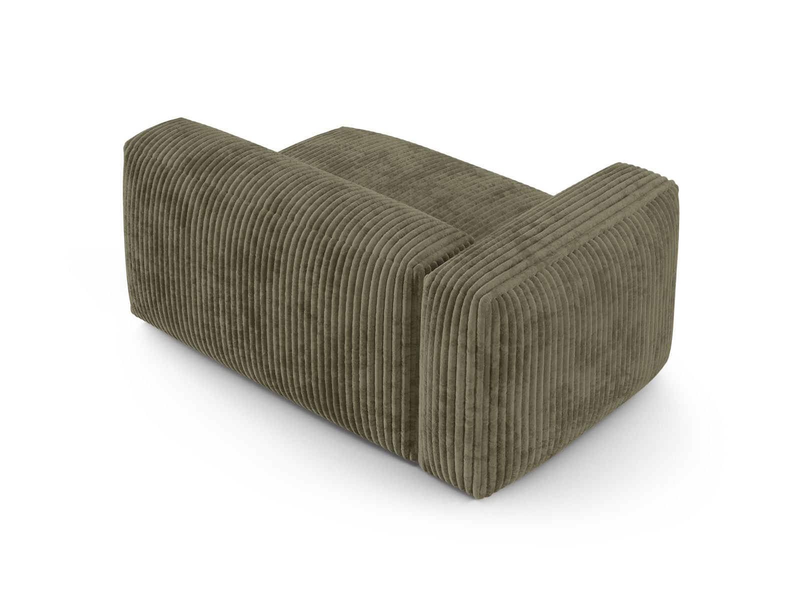 Elegantes XL Doppelsitz-Sofa links Martina in Moss Green-Tilia, ideal für stilvolle Wohnräume. Hochwertige Materialien und modernes Design von Micadoni.