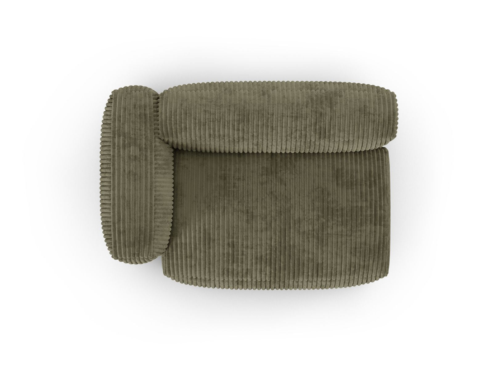 Modulares Doppelsitz-Sofa links Martina in Moss Green-Tilia, perfekt für gemütliche und moderne Wohnkonzepte. Hochwertige Verarbeitung von Micadoni.