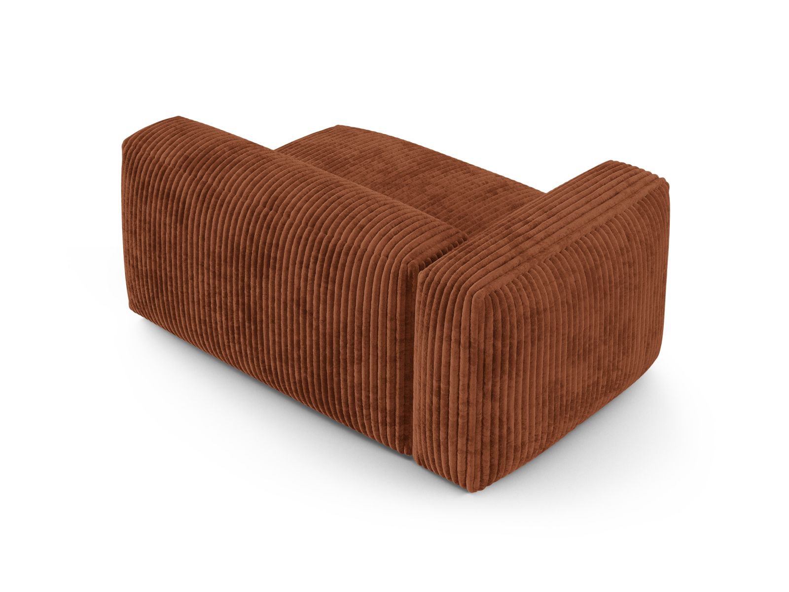 Elegantes XL Doppelsitz-Sofa links Martina in stilvollem Brick-Tilia, ideal für einladende Wohnräume und modernes Design.