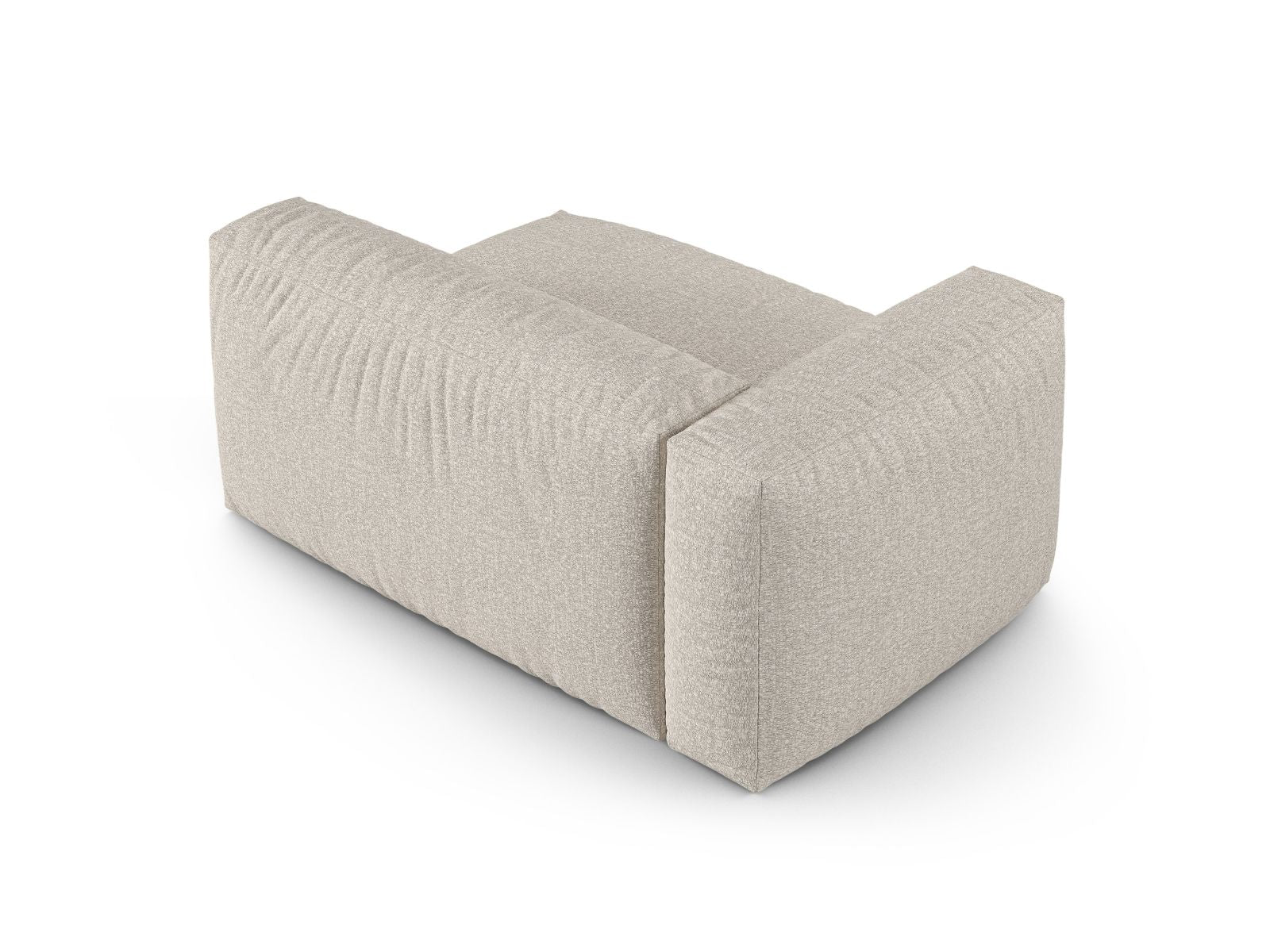 Beige XL Doppelsitz-Sofa Martina von Micadoni, linksseitig, ideal für moderne Wohnräume, vereint elegantes Design mit hohem Sitzkomfort.