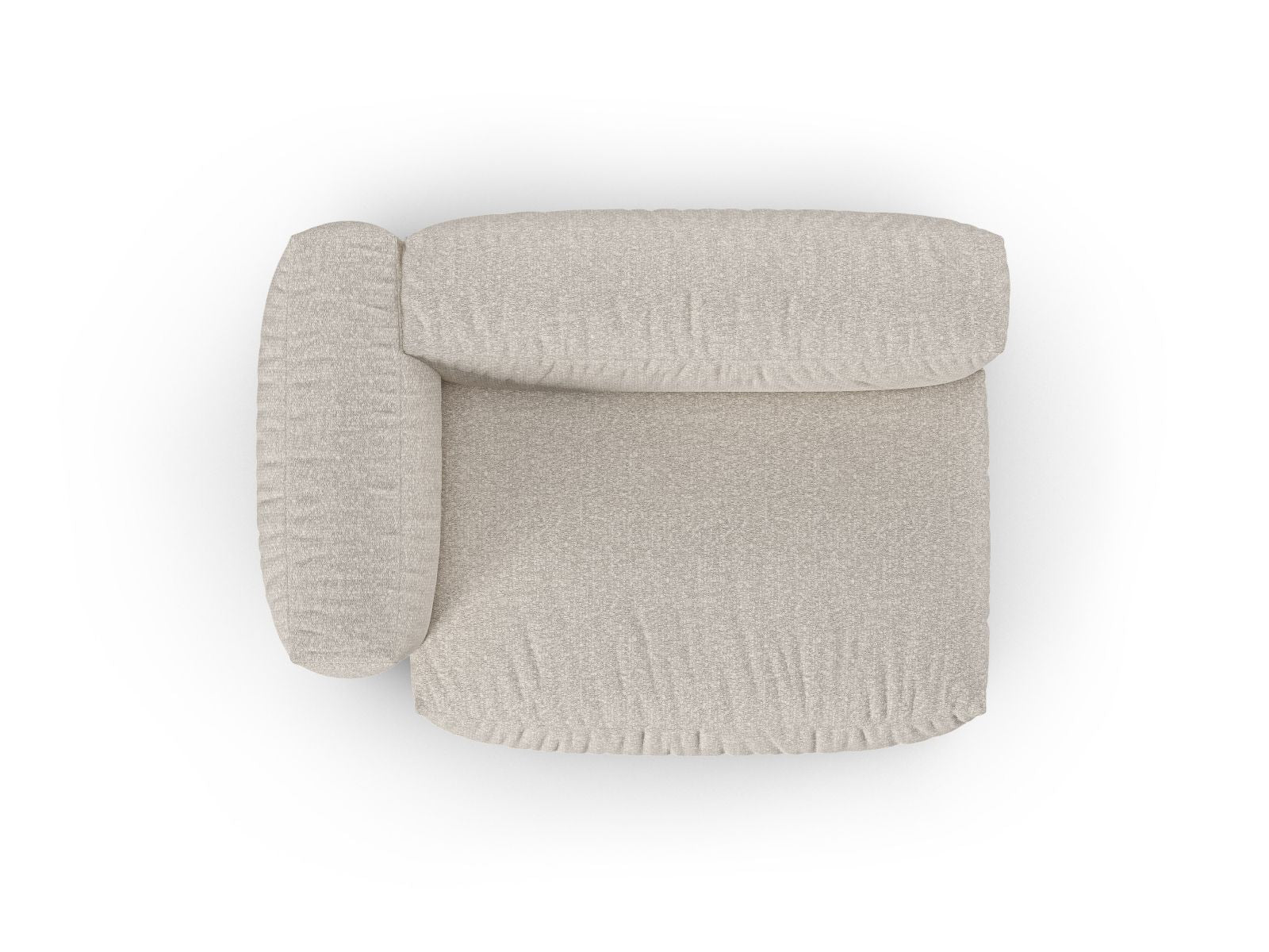 Beige XL Doppelsitz-Sofa Martina von Micadoni, linksseitig, perfekt für stilvolle Wohnzimmer, bietet Komfort und modernes Design.