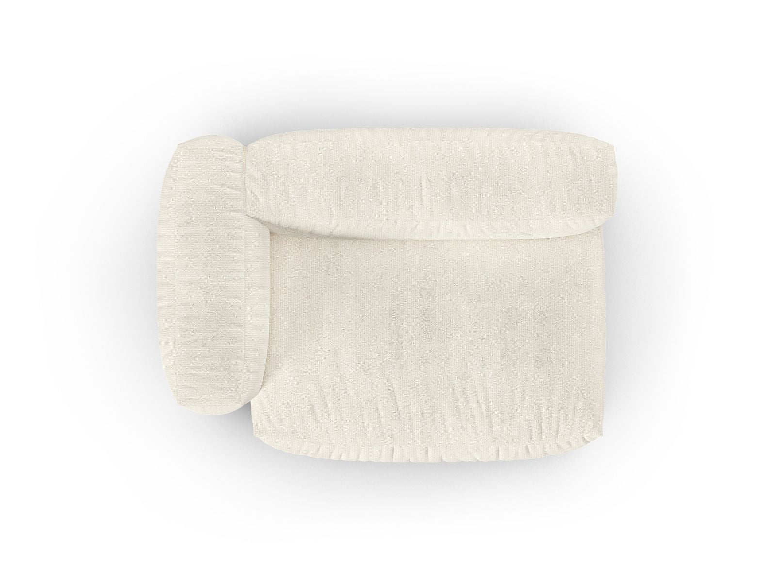Geräumiges und modernes Doppelsitz-Sofa links Martina in Ivory-Monet, perfekt für gemütliche und stilvolle Wohnbereiche. Modulares Sofa von Micadoni.
