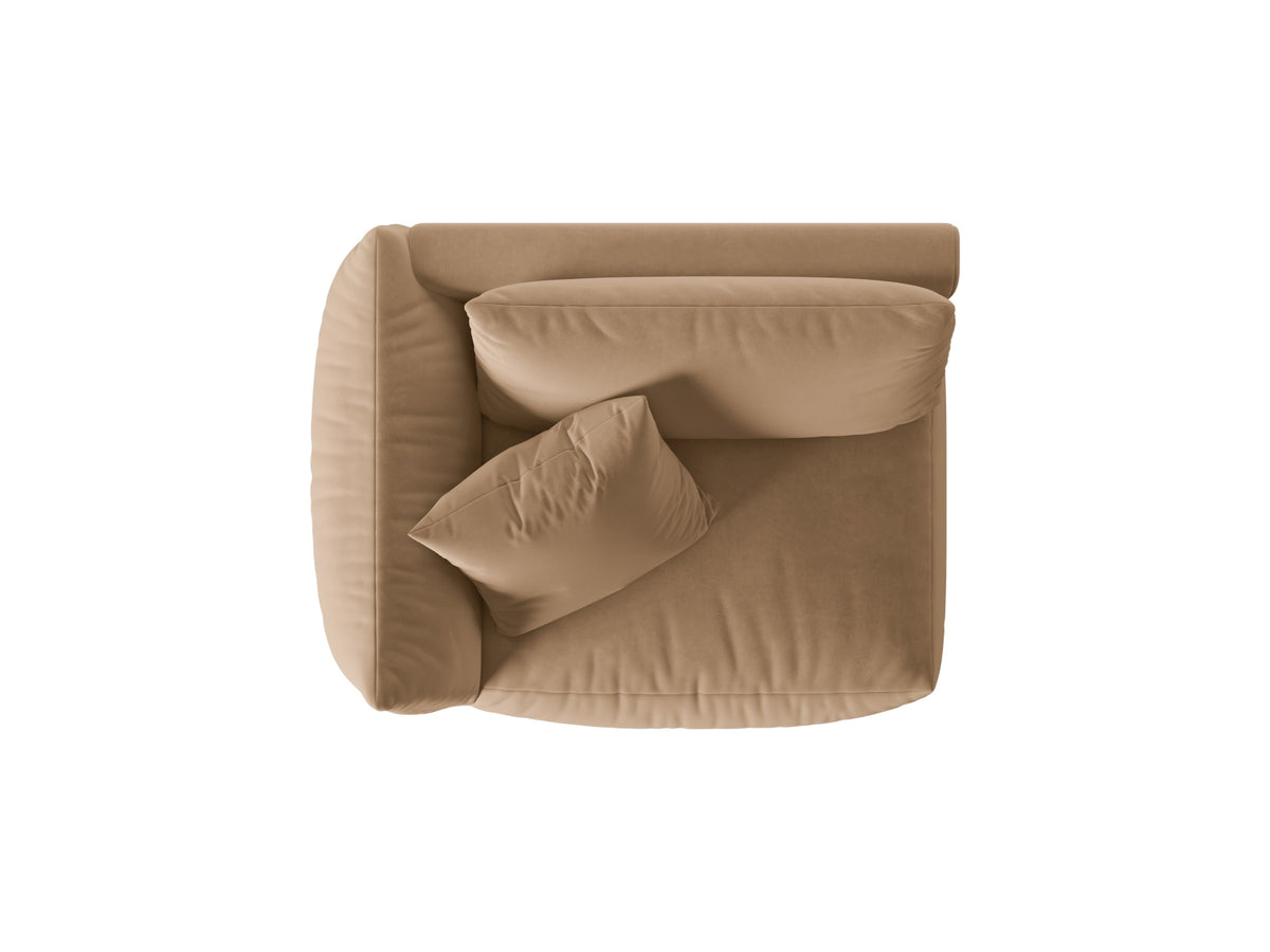 Chris Velour Modul links 1 Sitzer in Sand-Casino präsentiert im Onlineshop von KAQTU Design AG. Modulares Sofa ist von Micadoni
