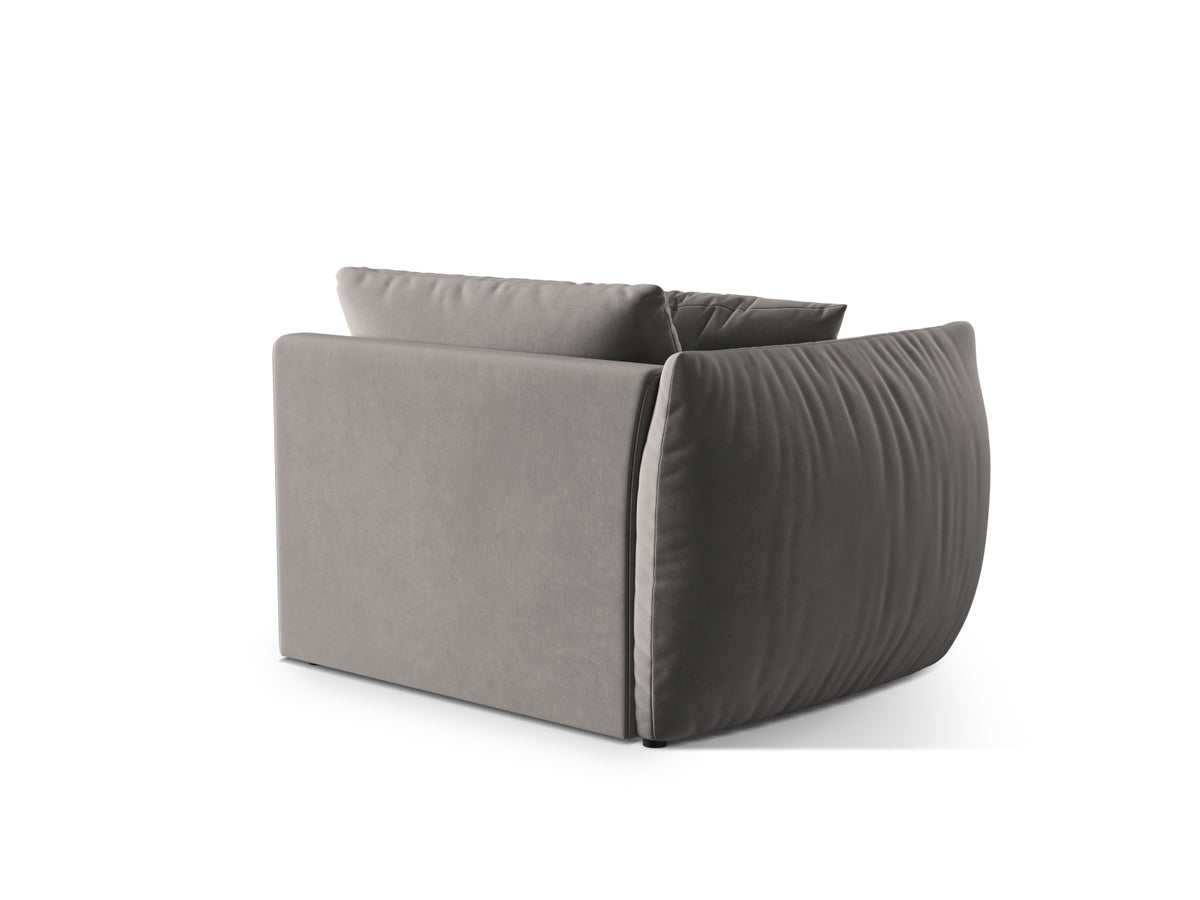 Chris Velour Modul links 1 Sitzer in Grey-Casino präsentiert im Onlineshop von KAQTU Design AG. Modulares Sofa ist von Micadoni