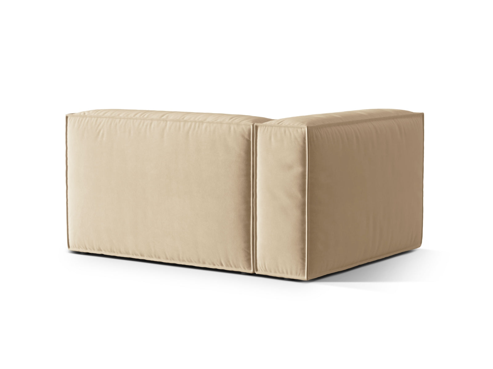 Nuria Velour links Modular Sofa 2 Sitzer in Nude präsentiert im Onlineshop von KAQTU Design AG. Modulares Sofa ist von Micadoni