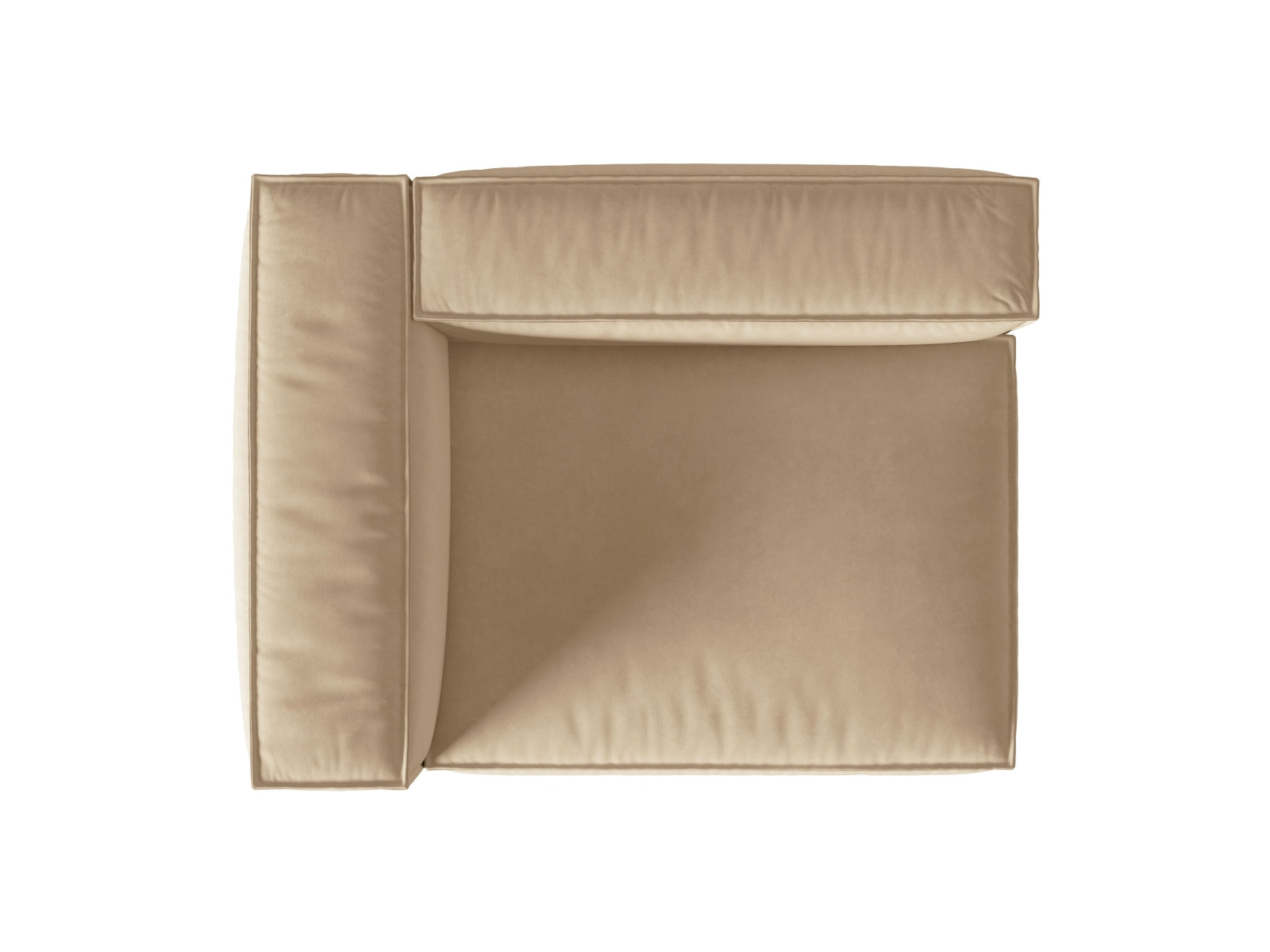 Nuria Velour links Modular Sofa 2 Sitzer in Nude präsentiert im Onlineshop von KAQTU Design AG. Modulares Sofa ist von Micadoni