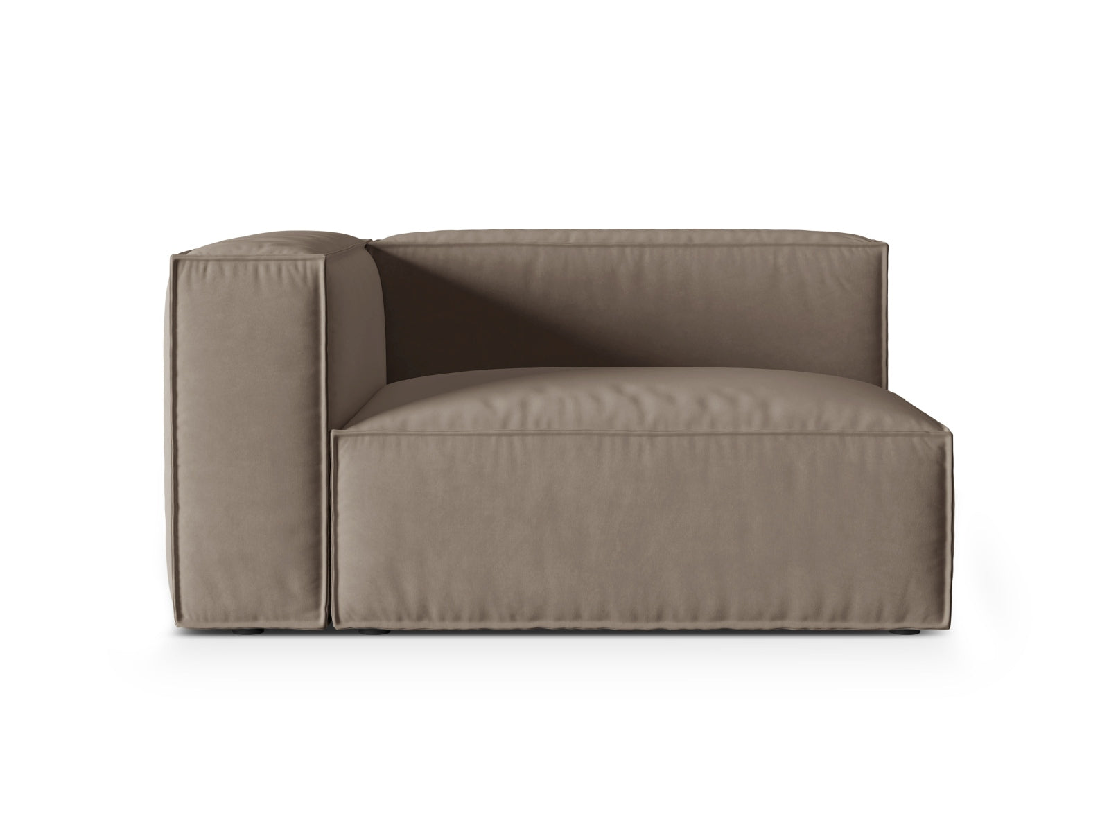 Nuria Velour links Modular Sofa 2 Sitzer in Warm grey-Paris präsentiert im Onlineshop von KAQTU Design AG. Modulares Sofa ist von Micadoni