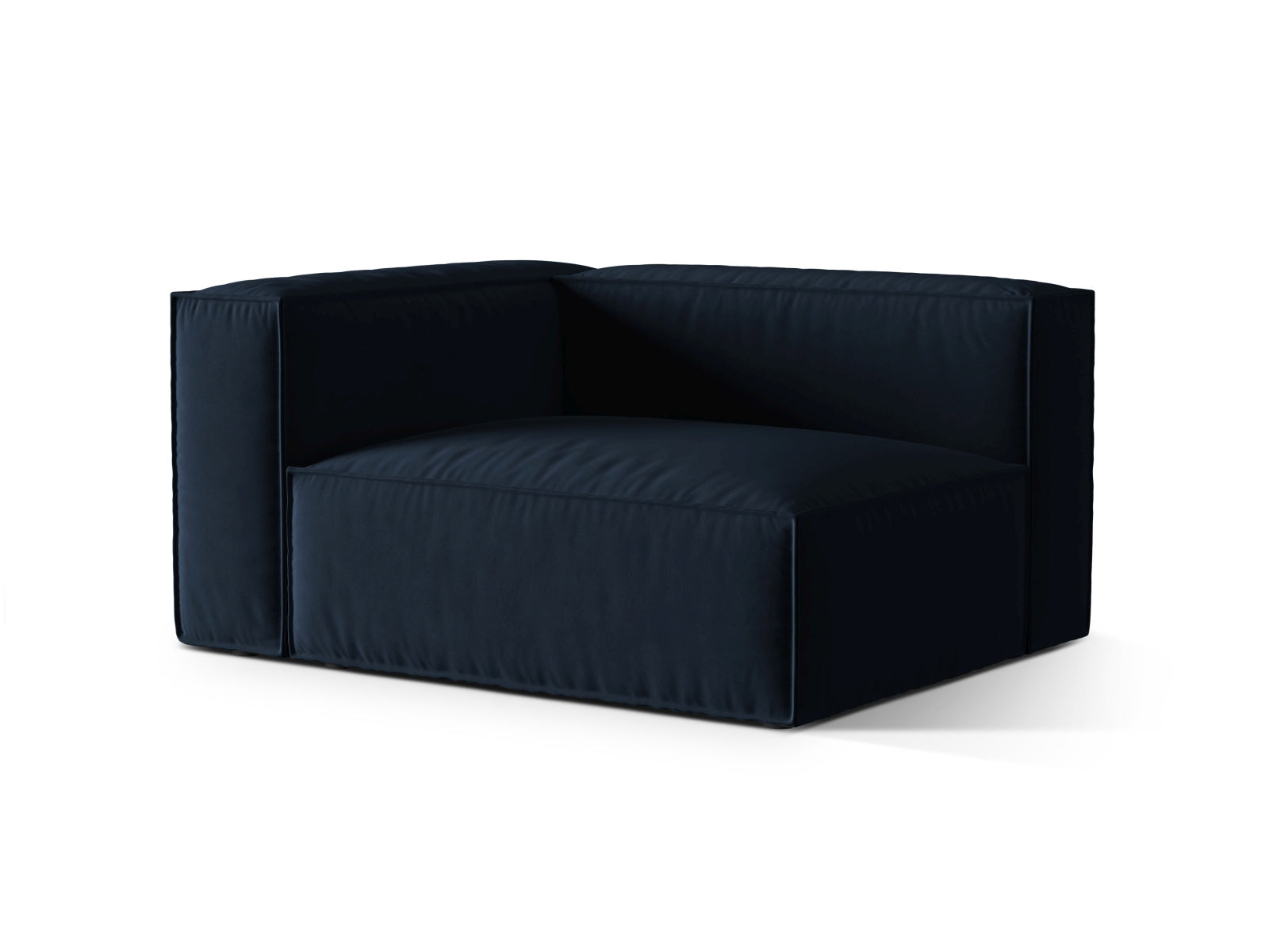Nuria Velour links Modular Sofa 2 Sitzer in Dark Blue präsentiert im Onlineshop von KAQTU Design AG. Modulares Sofa ist von Micadoni