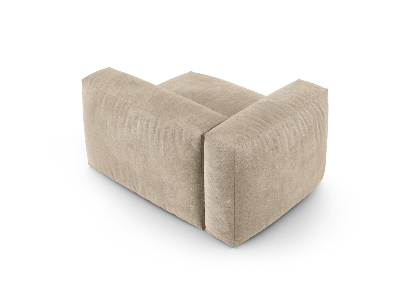 Elegantes 1-Sitzer Sofa Martina Wide XL links in sanftem Beige, ideal für stilvolle Wohnräume und entspannte Sitzgelegenheiten.