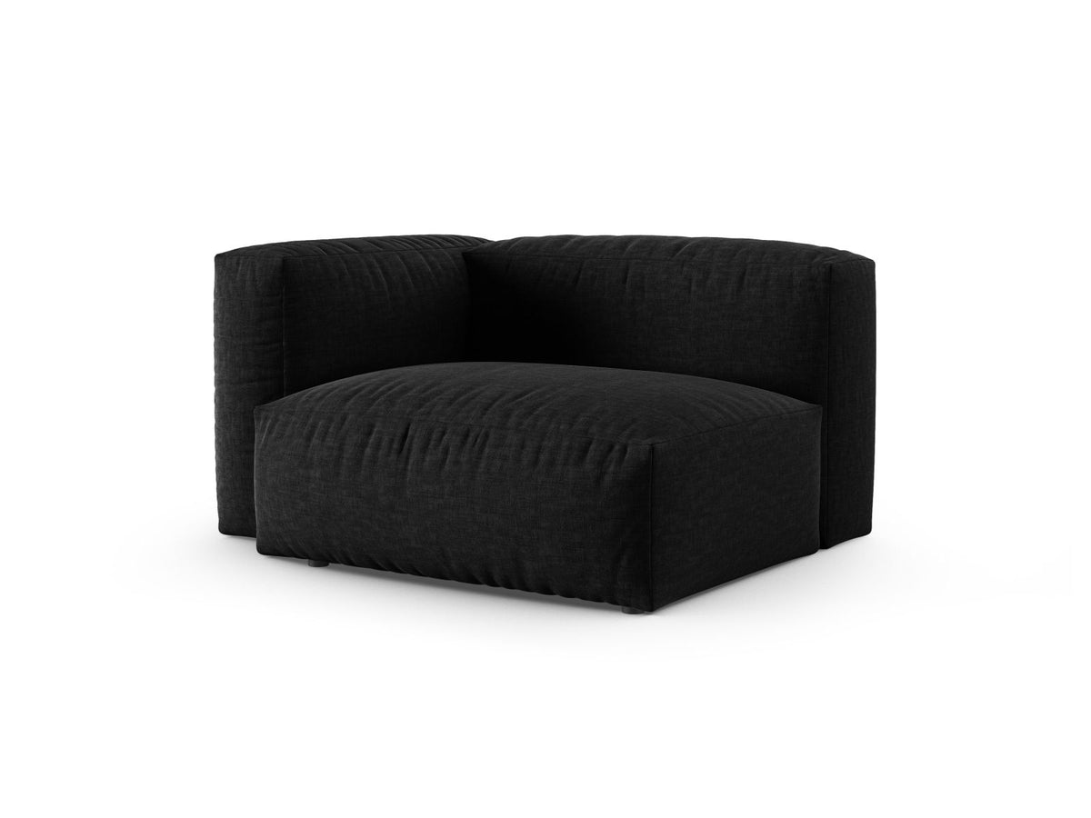1-Sitzer Sofa Martina Wide XL links in Black-Boston präsentiert im Onlineshop von KAQTU Design AG. Modulares Sofa ist von Micadoni