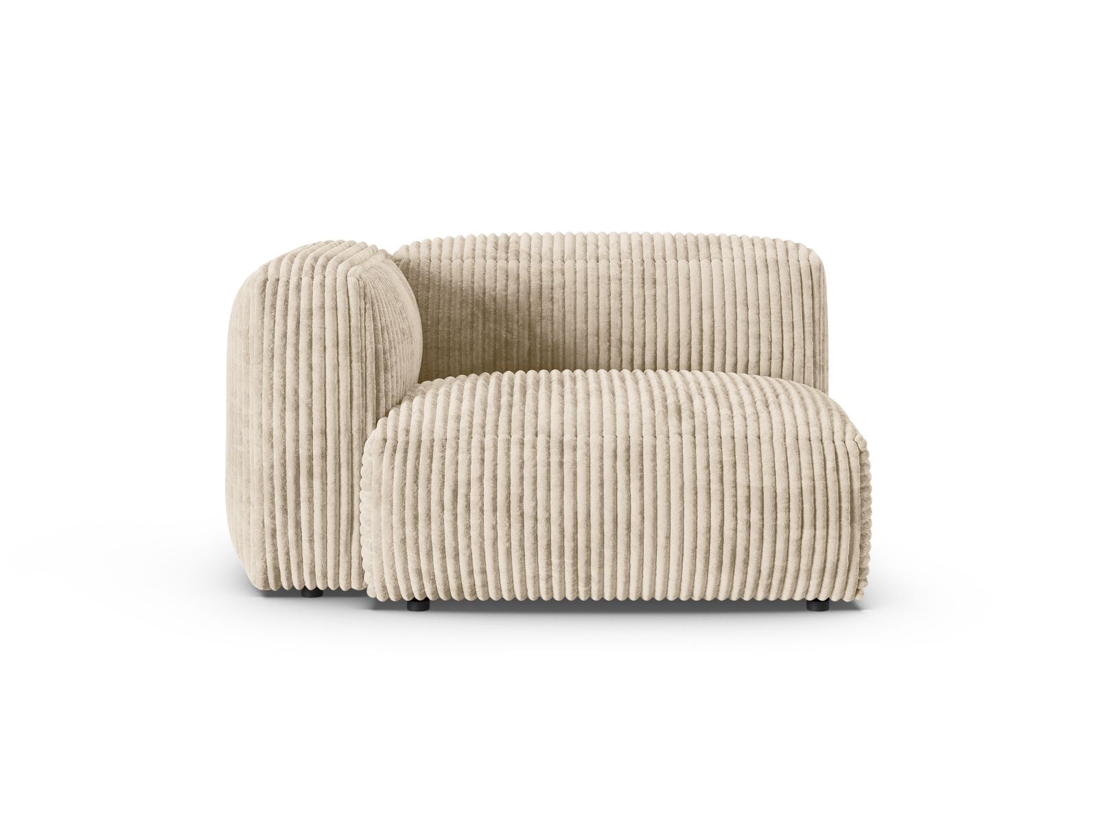 1-Sitzer Sofa Martina Wide XL links in Light Beige-Tilia präsentiert im Onlineshop von KAQTU Design AG. Modulares Sofa ist von Micadoni