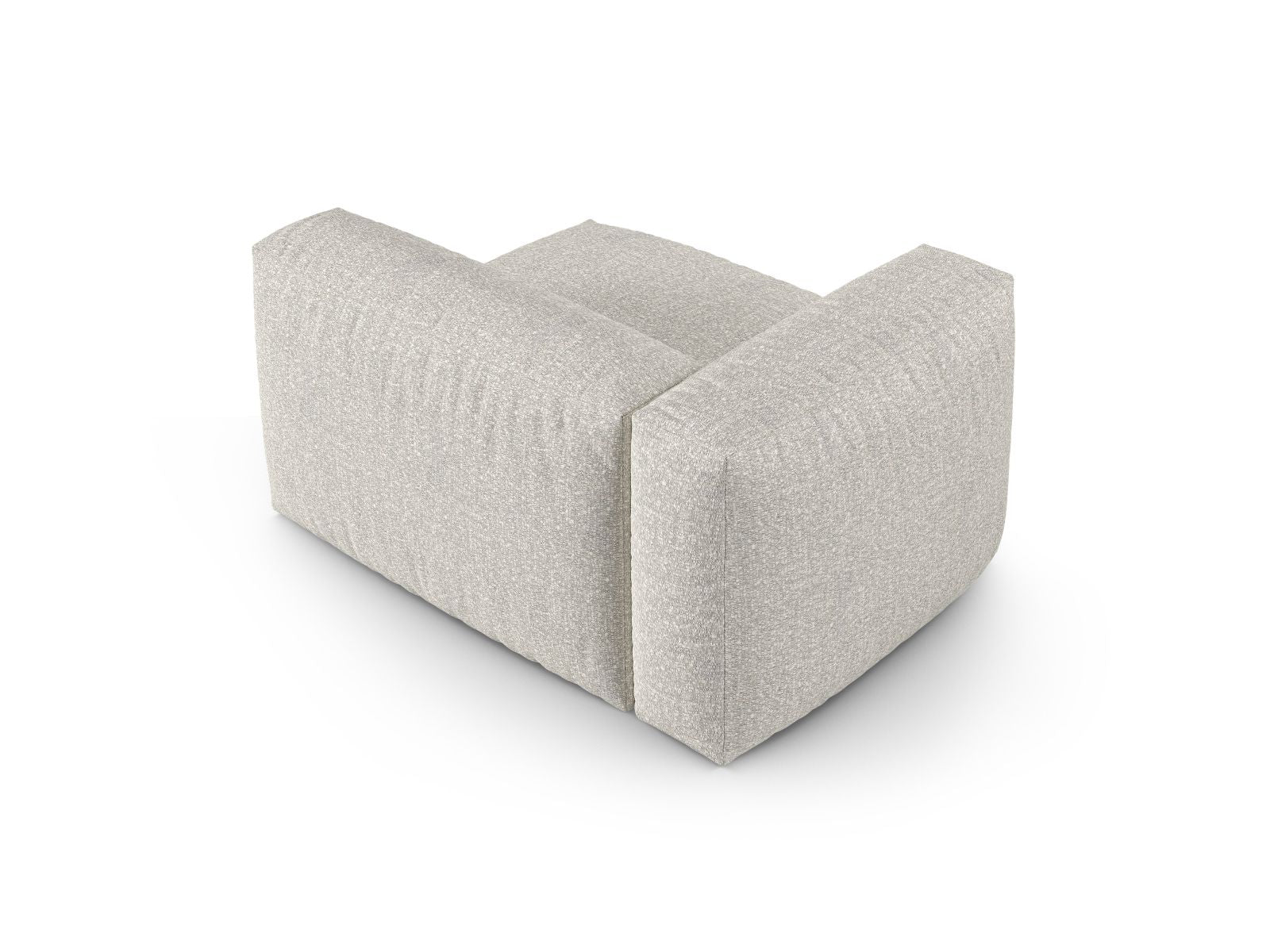 Elegantes 1-Sitzer Sofa Martina Wide XL links in modernem Grey Beige Melange, ideal für stilvolle Wohnräume und gemütliche Entspannung.
