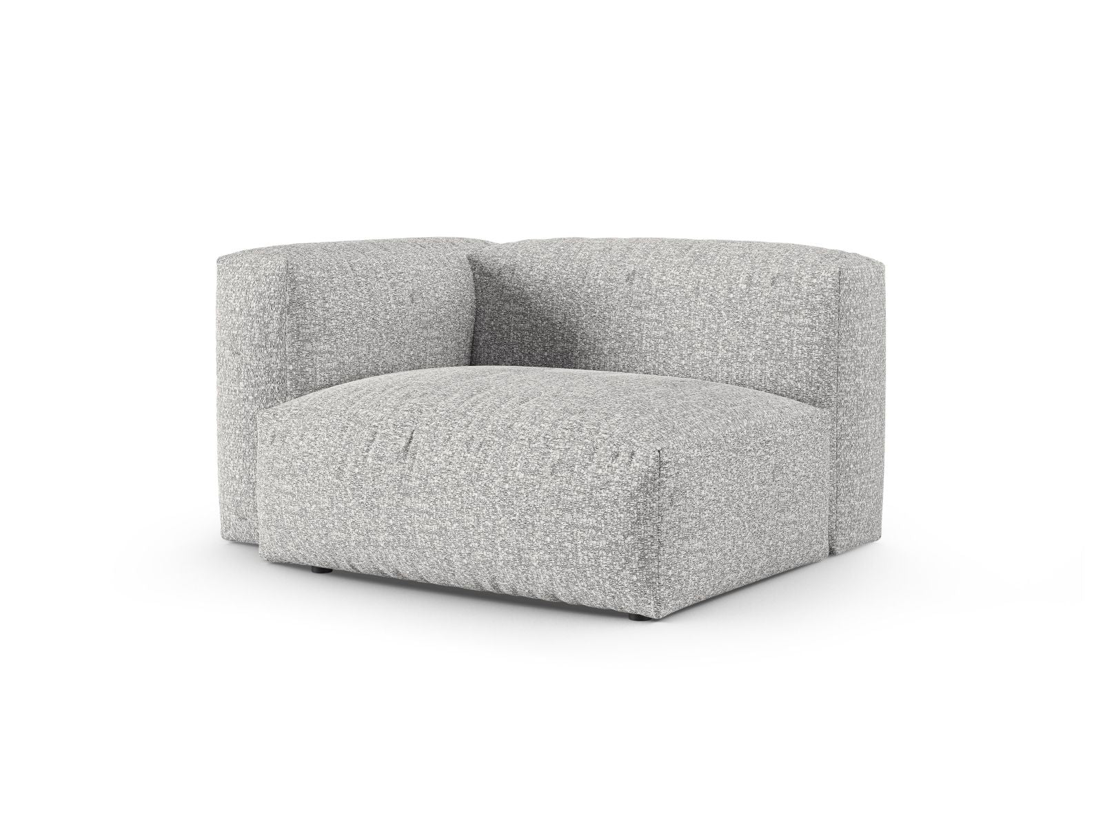 Elegantes 1-Sitzer Sofa Martina Wide XL links in stilvollem Silver-Monet, ideal für moderne Wohnräume und vielseitige Gestaltungsmöglichkeiten.