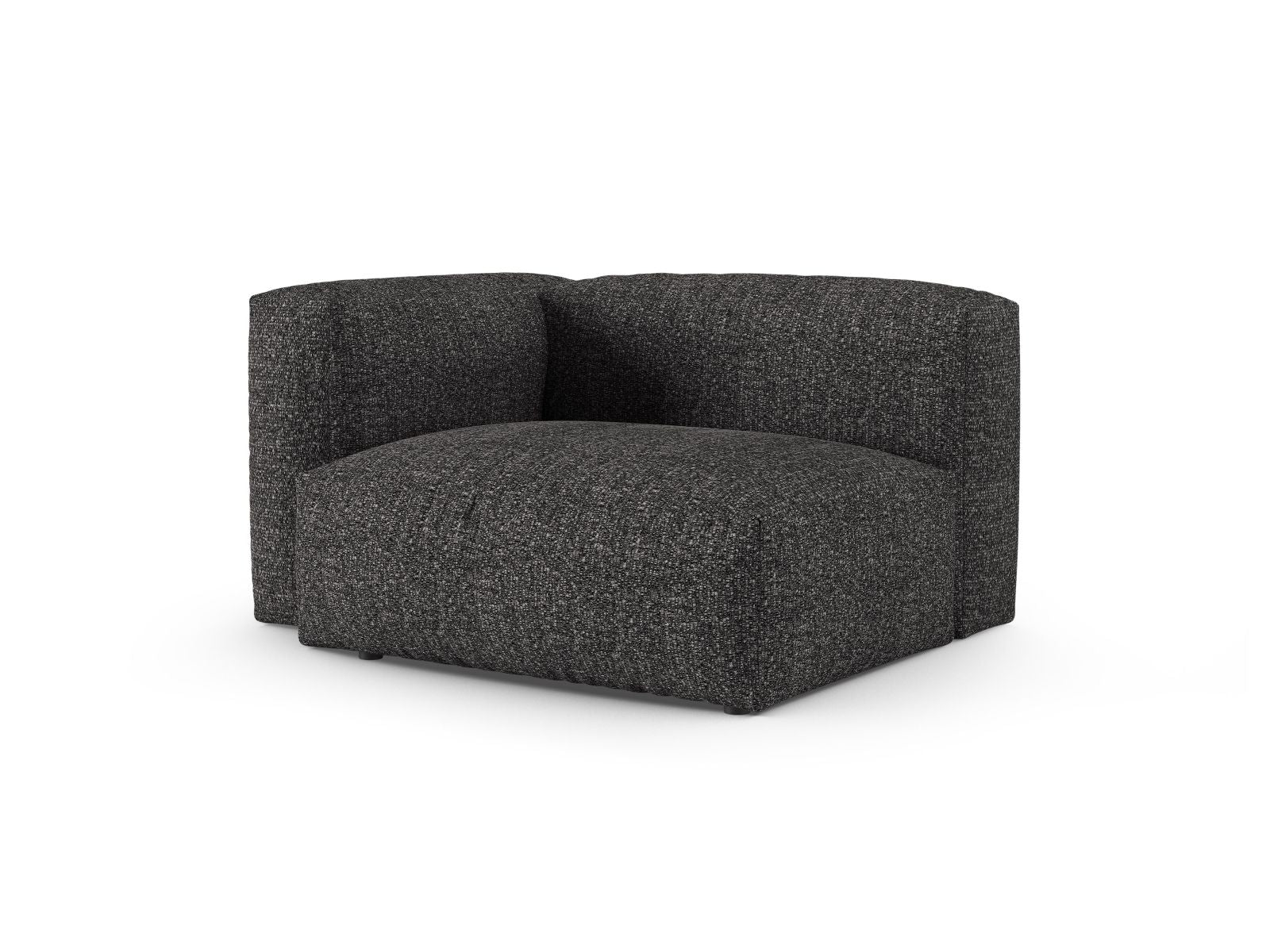 Elegantes 1-Sitzer Sofa Martina Wide XL links in Anthrazit, ideal für moderne Wohnräume. Teil der modularen Sofa-Kollektion von Micadoni.
