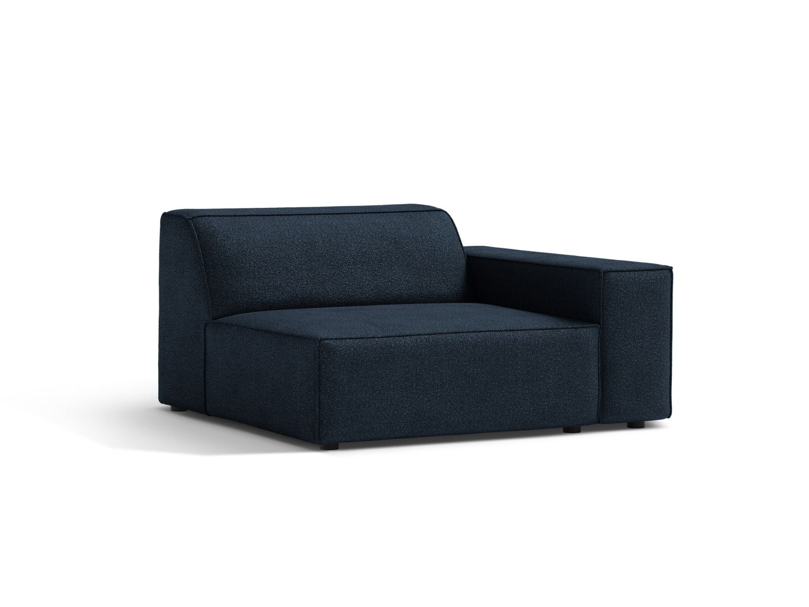 Elegantes 1-Sitzer Modul Rechts Jodie in Dunkelblau, ideal für individuelle Sofa-Gestaltung, erhältlich bei KAQTU Design AG.