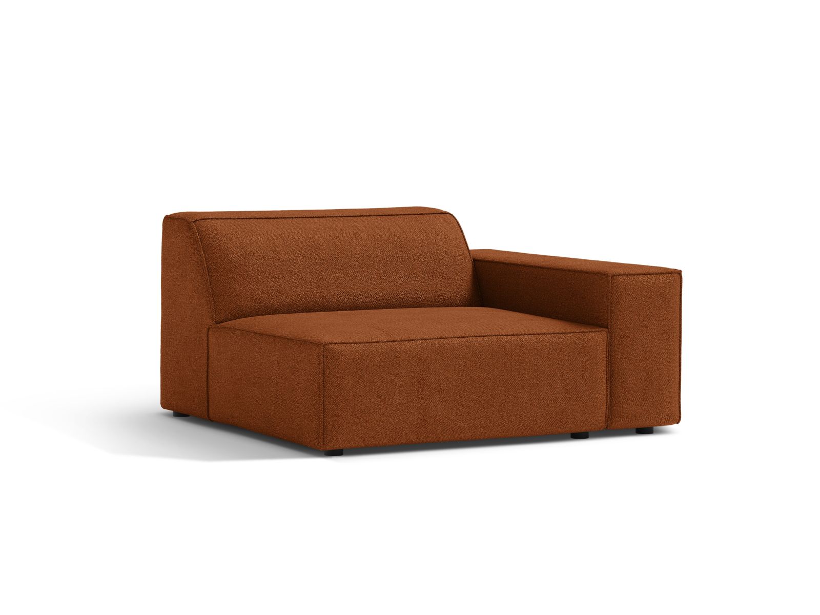 Elegantes 1-Sitzer Modul Rechts Jodie in warmem Terracotta, ideal für individuelles Sofa-Design von Micadoni, erhältlich bei KAQTU.