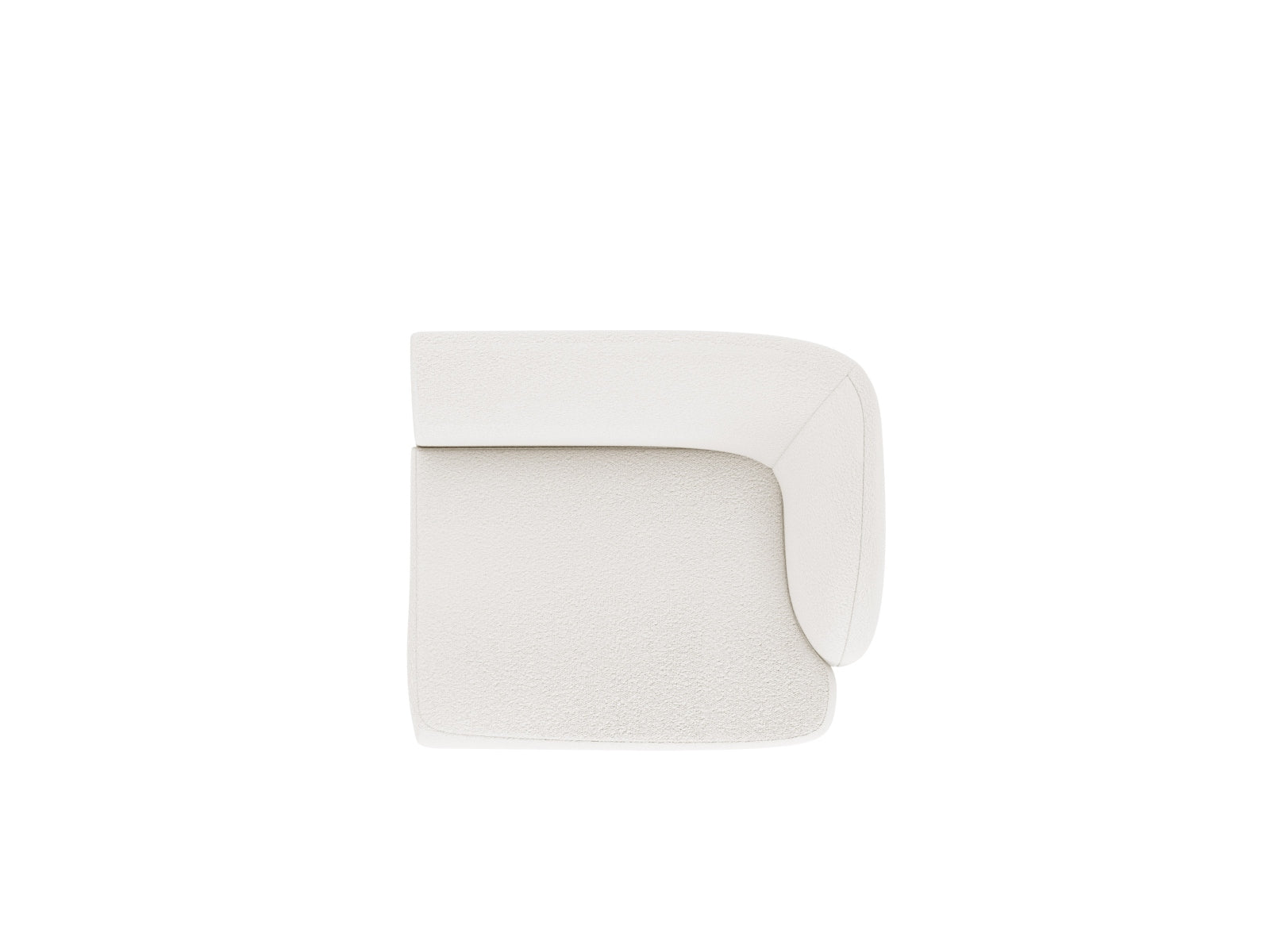 Miley Boucle Modul rechts 1 Sitzer in White präsentiert im Onlineshop von KAQTU Design AG. Modulares Sofa ist von Micadoni