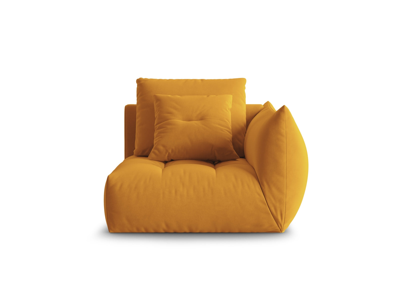 Bloom Velour Modul rechts 1 Sitzer in Yellow präsentiert im Onlineshop von KAQTU Design AG. Modulares Sofa ist von Micadoni
