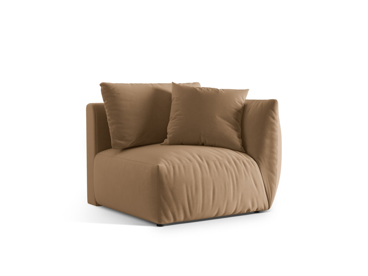 Chris Velour Modul rechts 1 Sitzer in Sand-Casino präsentiert im Onlineshop von KAQTU Design AG. Modulares Sofa ist von Micadoni