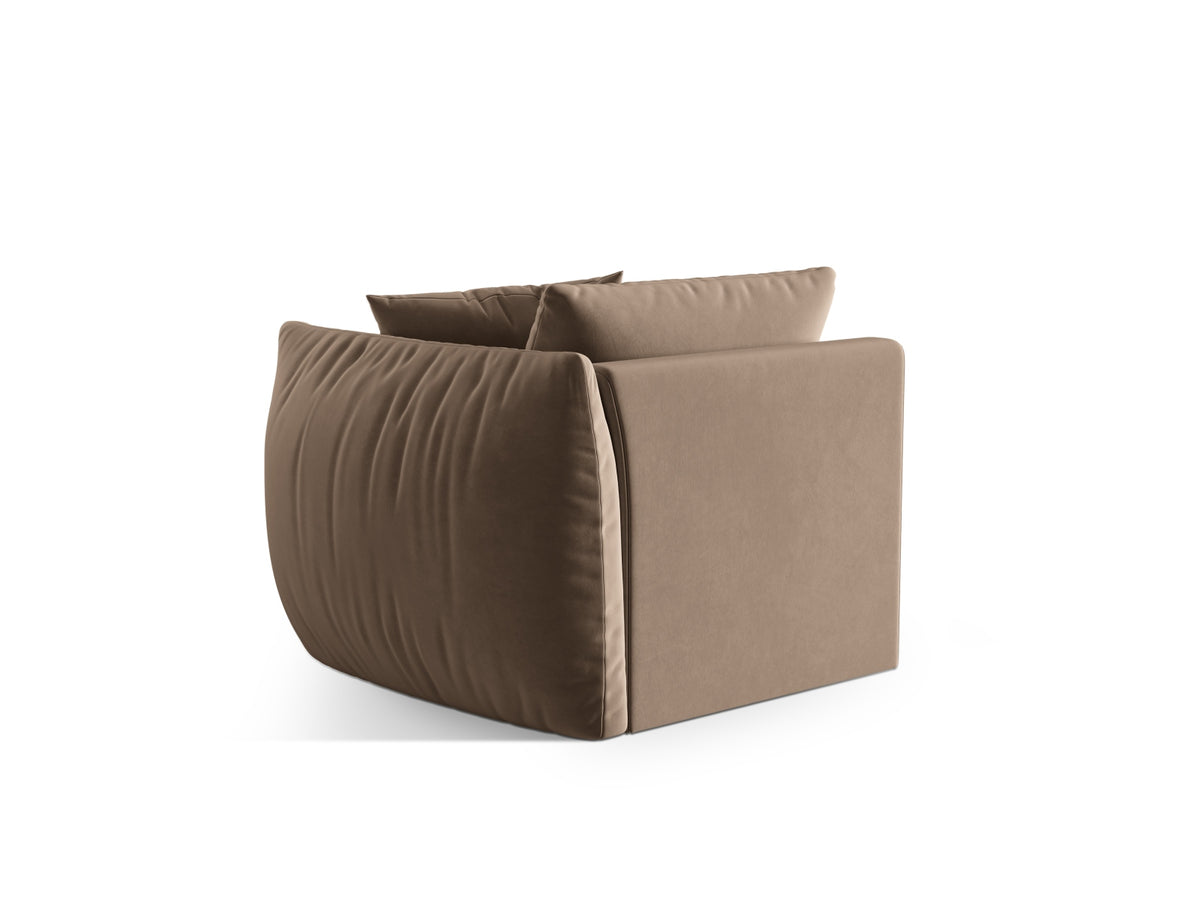 Chris Velour Modul rechts 1 Sitzer in Light Brown-Casino präsentiert im Onlineshop von KAQTU Design AG. Modulares Sofa ist von Micadoni
