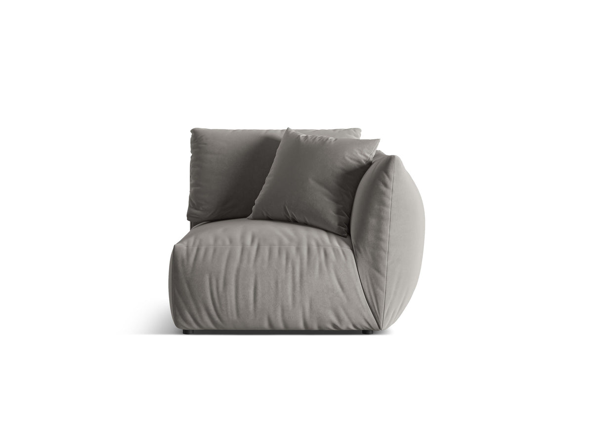 Chris Velour Modul rechts 1 Sitzer in Grey-Casino präsentiert im Onlineshop von KAQTU Design AG. Modulares Sofa ist von Micadoni