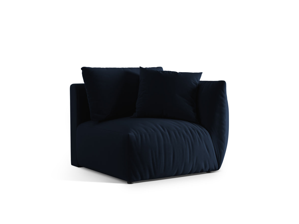 Chris Velour Modul rechts 1 Sitzer in Royal Blue-Casino präsentiert im Onlineshop von KAQTU Design AG. Modulares Sofa ist von Micadoni