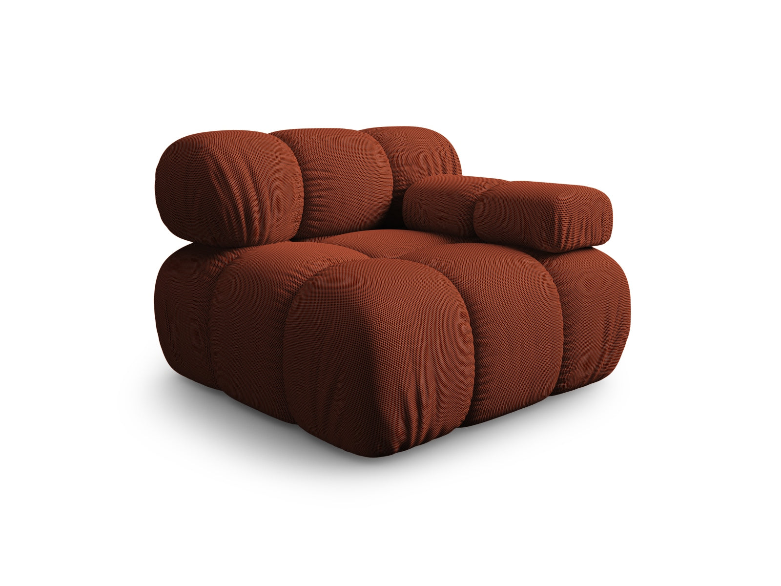 Elegantes Bellis Modul rechts 1 Sitzer in Brick-Sonic, Teil des modularen Sofas von Micadoni, ideal für stilvolle Wohnräume.