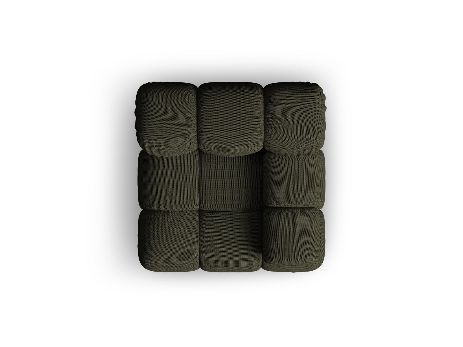Rechtsseitiges Bellis Modul 1 Sitzer in Amazon Green-Sonic, modernes Design für individuelles Sofa-Arrangement von Micadoni.