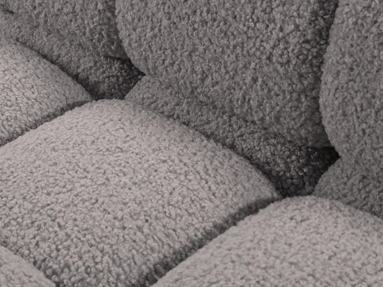 Elegantes Bellis Boucle Modul rechts 1 Sitzer in dezentem Grau, ideal für individuelle Wohnkonzepte und modernes Design von Micadoni.