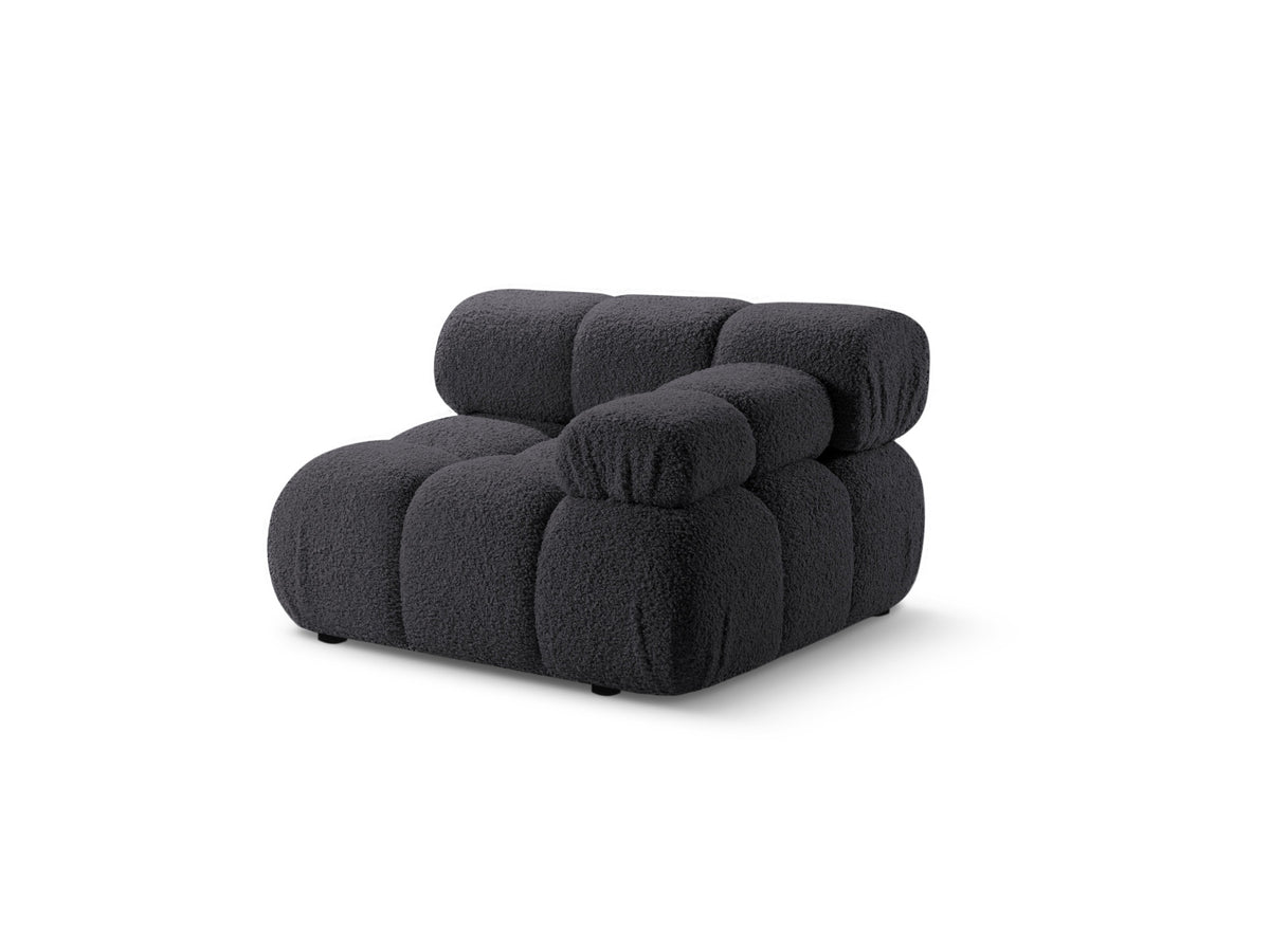 Bellis Boucle Modul rechts 1 Sitzer in Graphite-Rolf präsentiert im Onlineshop von KAQTU Design AG. Modulares Sofa ist von Micadoni