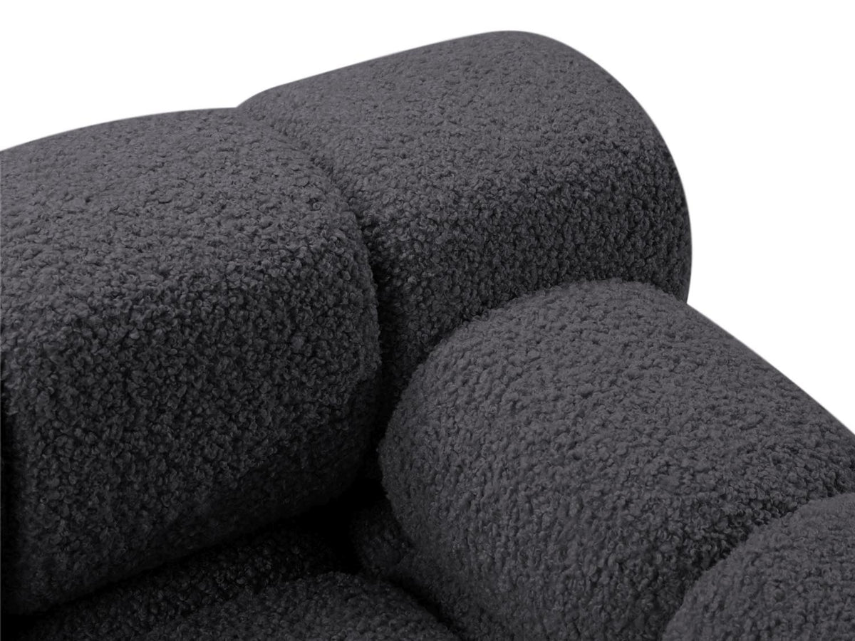 Bellis Boucle Modul rechts 1 Sitzer in Graphite-Rolf präsentiert im Onlineshop von KAQTU Design AG. Modulares Sofa ist von Micadoni