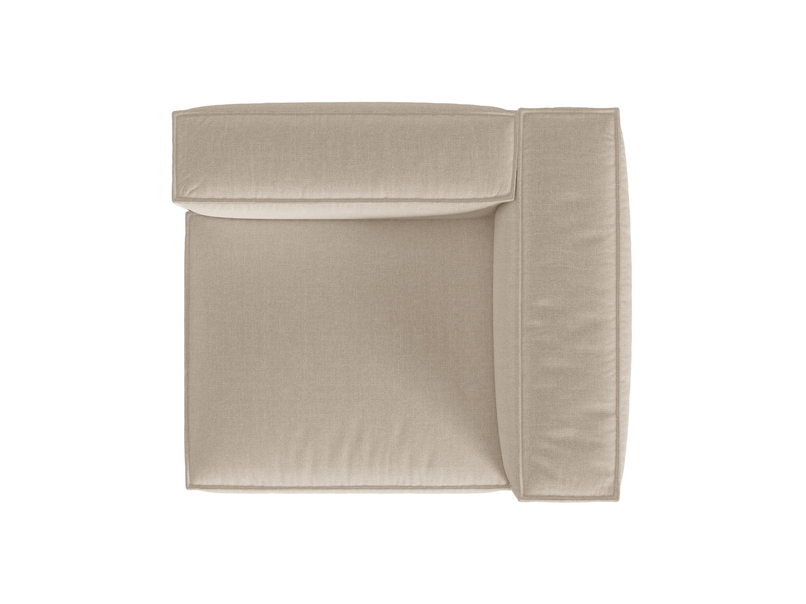 Nuria Modular Sofa rechts 1 Sitzer in Beige präsentiert im Onlineshop von KAQTU Design AG. Modulares Sofa ist von Micadoni