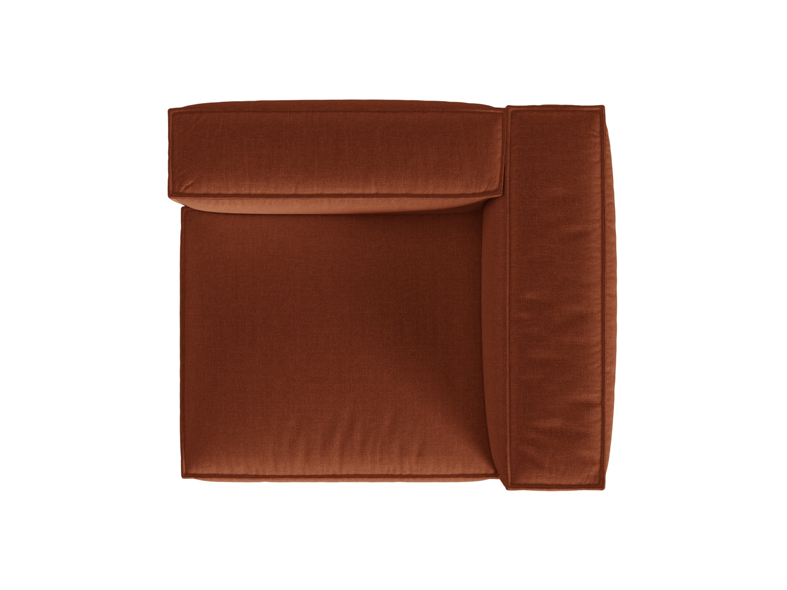 Nuria Modular Sofa rechts 1 Sitzer in Brick präsentiert im Onlineshop von KAQTU Design AG. Modulares Sofa ist von Micadoni
